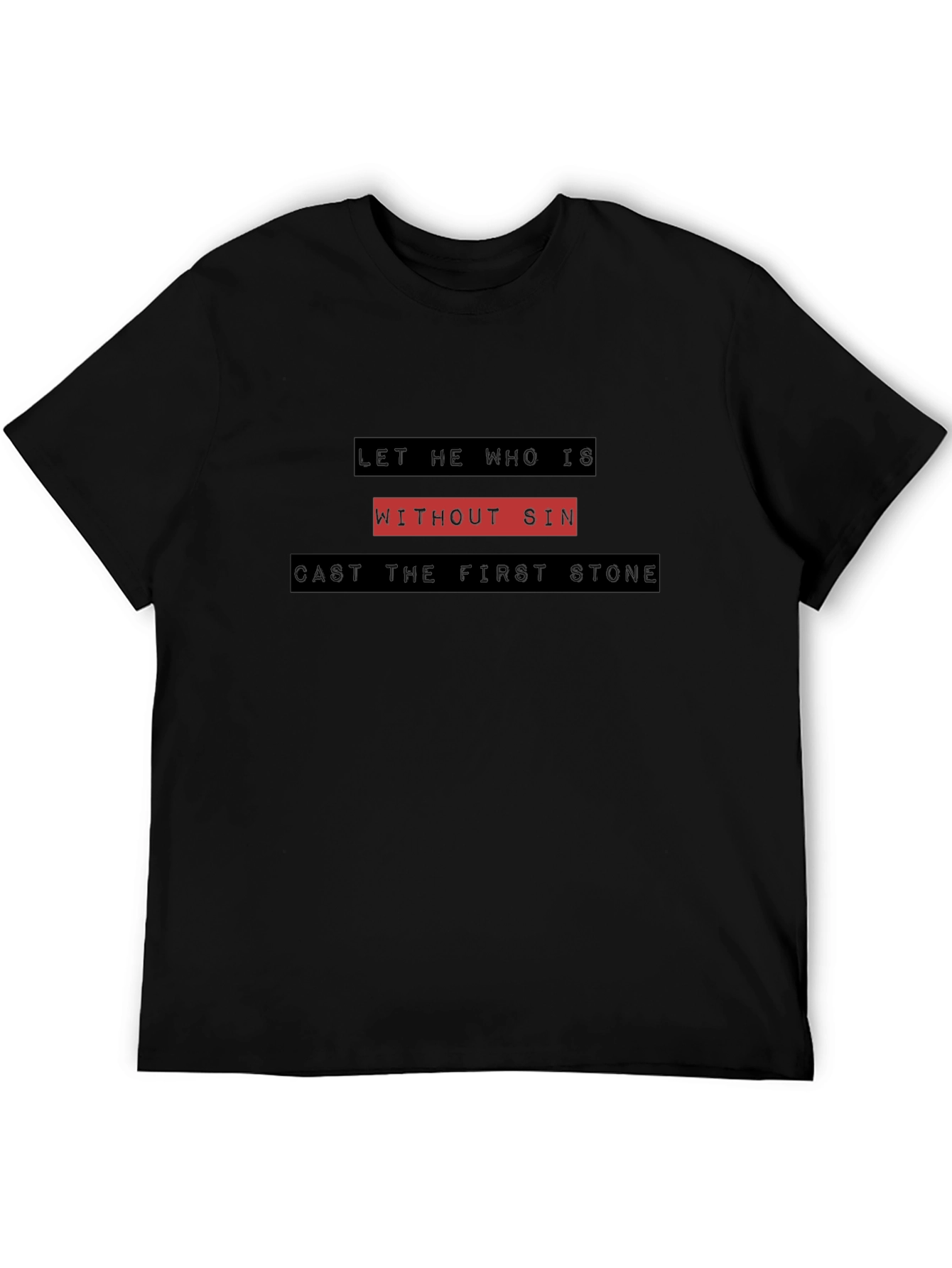 Without Sin Graphic Tee - Black Cotton T-Shirt