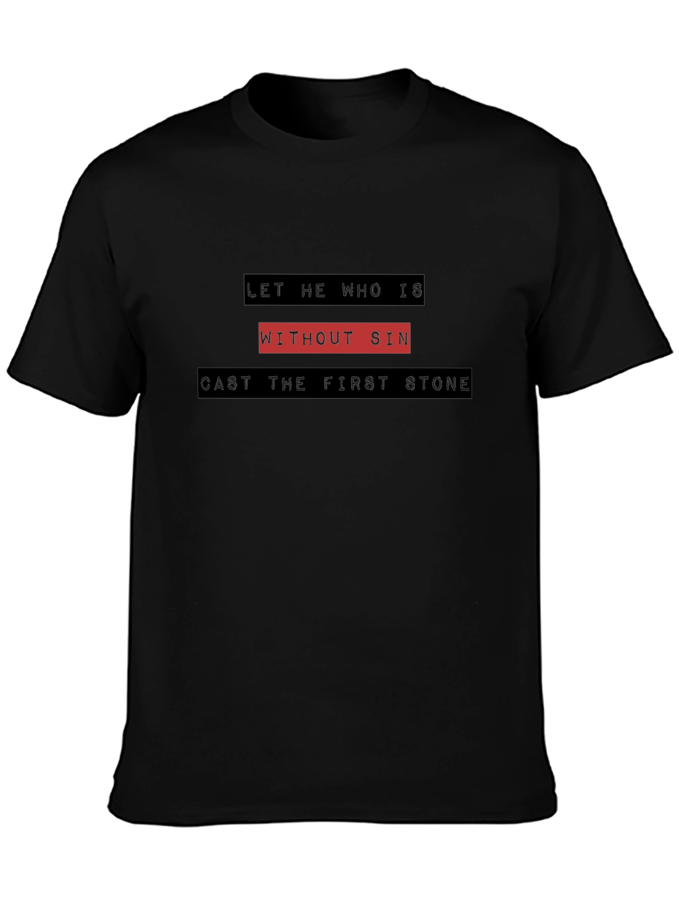 Without Sin Graphic Tee - Black Cotton T-Shirt