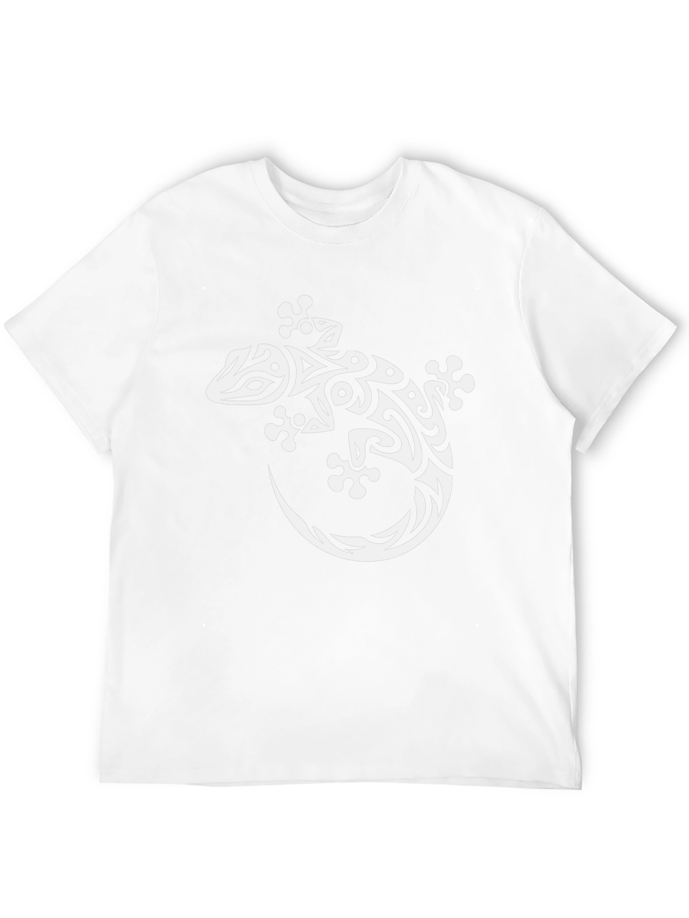 Tribal Gecko Graphic T-Shirt - Black