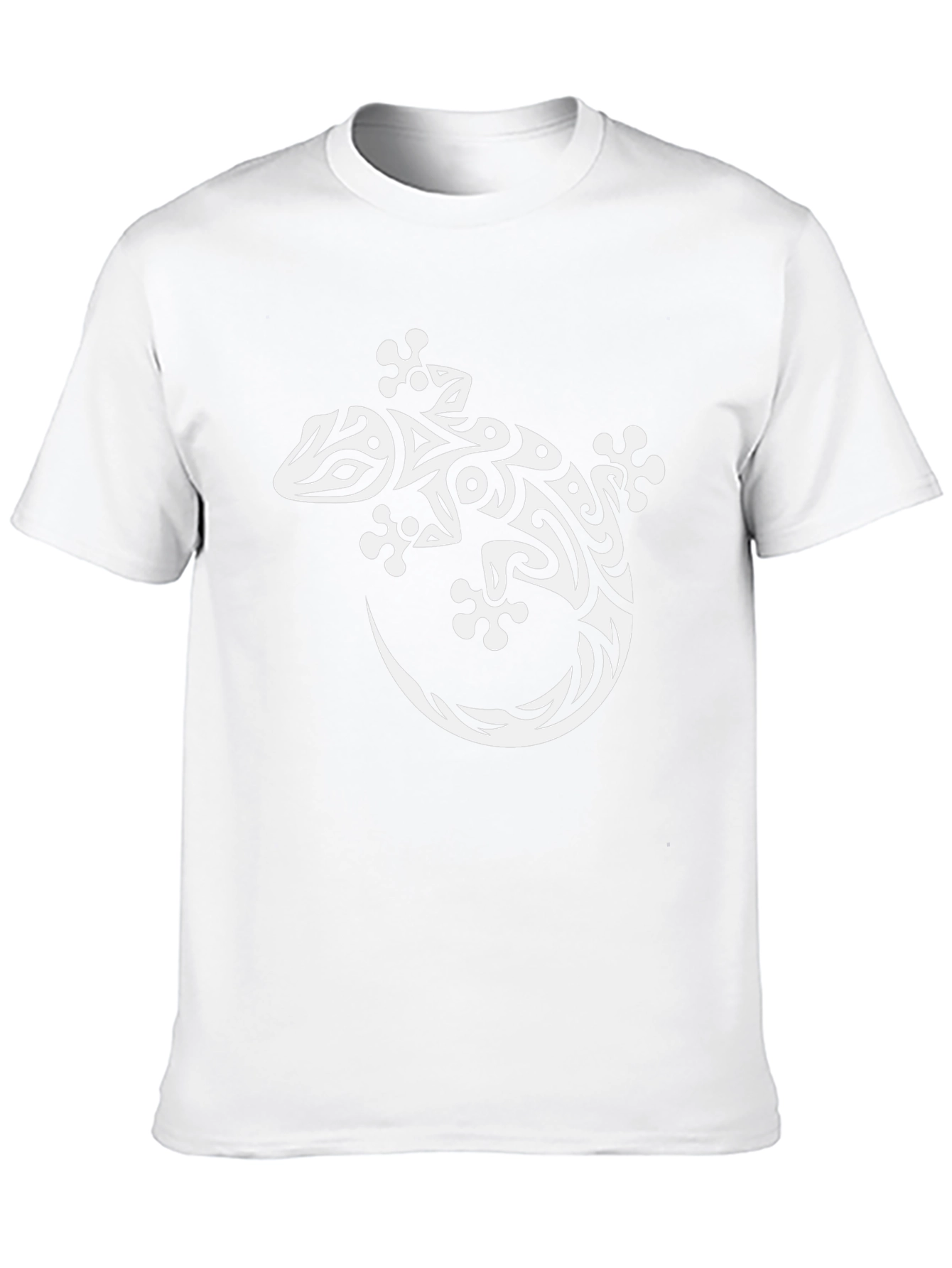 Tribal Gecko Graphic T-Shirt - Black