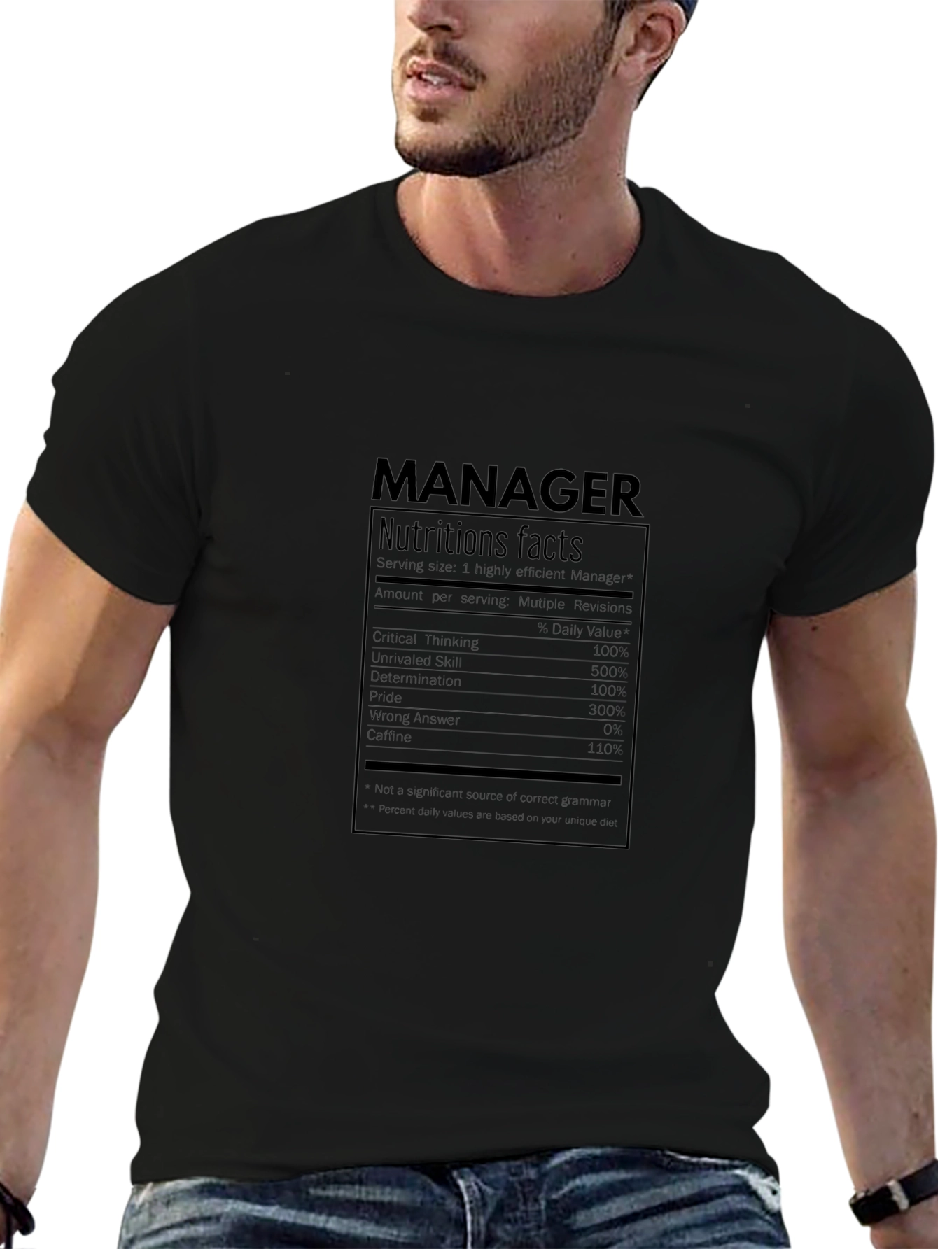 Manager Nutrition Facts T-Shirt