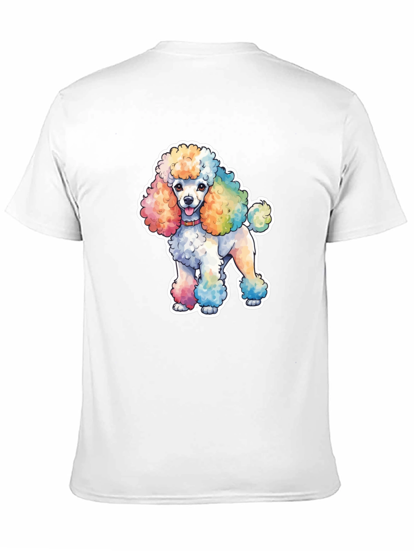 Rainbow Poodle Graphic T-Shirt
