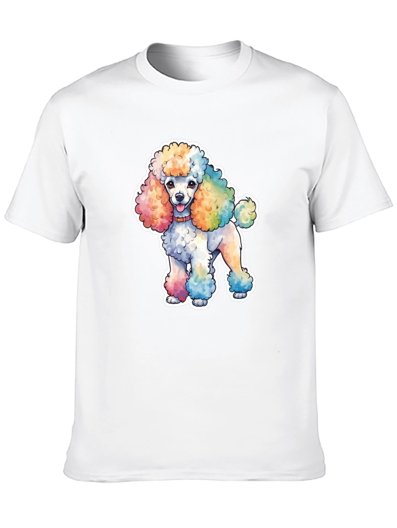 Rainbow Poodle Graphic T-Shirt