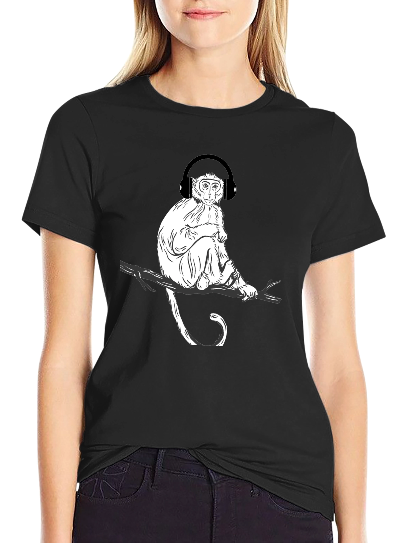Monkey Music Graphic T-Shirt - Cool Casual Tee