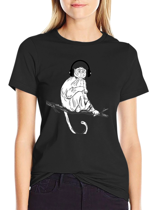 Monkey Music Graphic T-Shirt - Cool Casual Tee