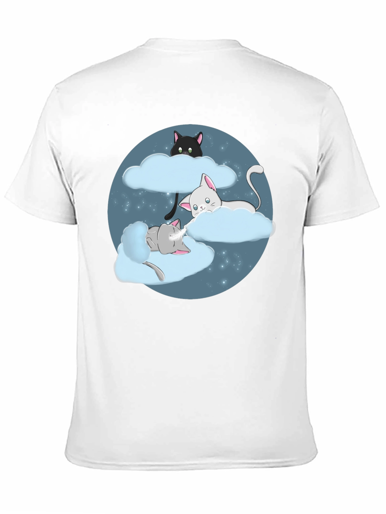 Dreamy Cats in Clouds Graphic Tee