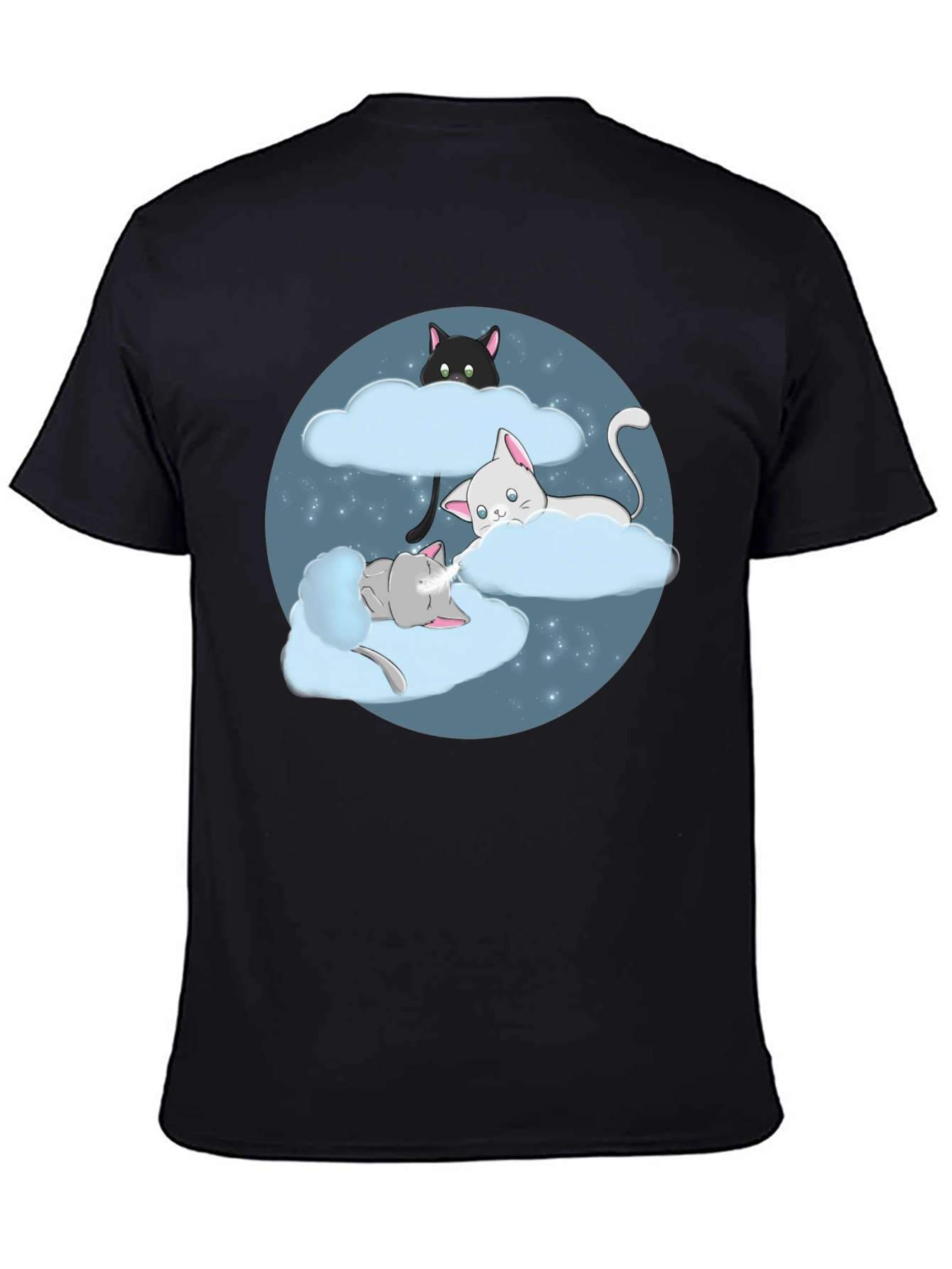Dreamy Cats in Clouds Graphic Tee
