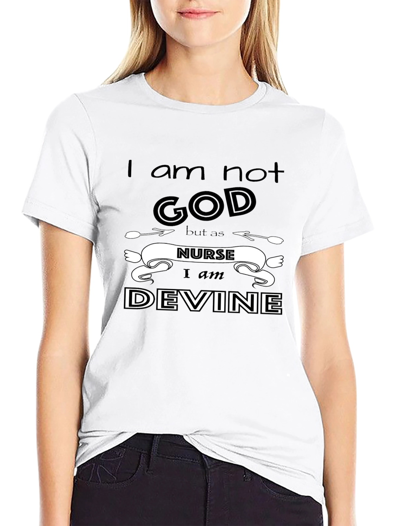 Nurse Devine Graphic T-Shirt - Black