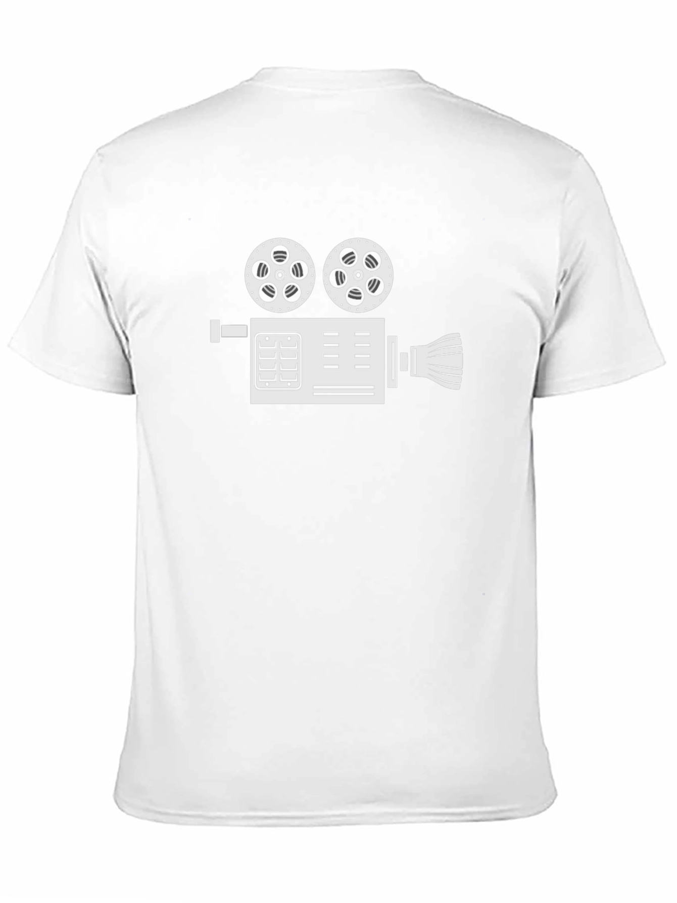 Retro Movie Camera Graphic Tee - Black