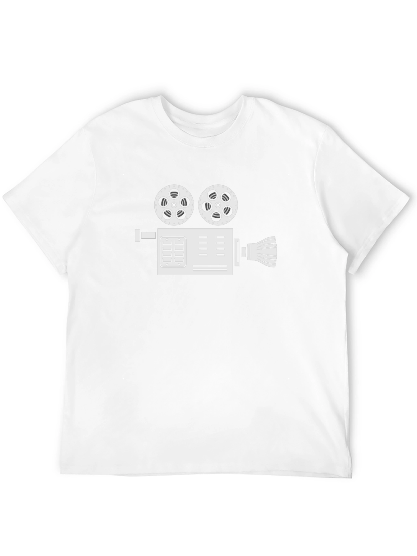 Retro Movie Camera Graphic Tee - Black