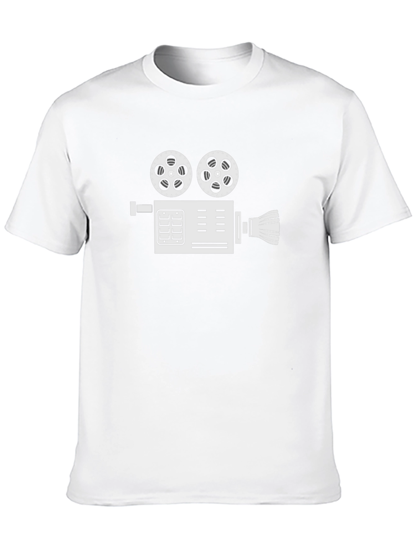 Retro Movie Camera Graphic Tee - Black