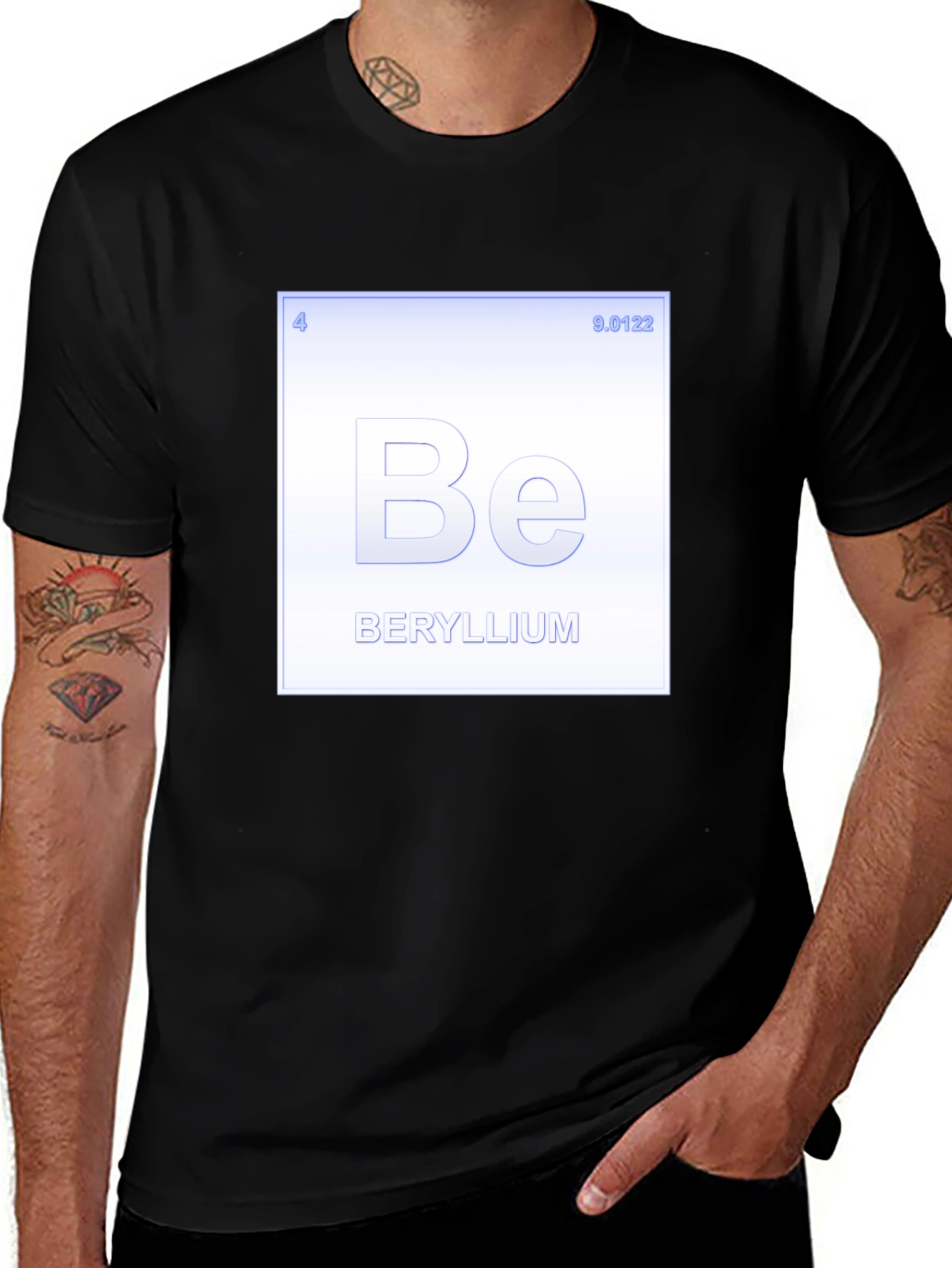 Beryllium Periodic Table Element T-Shirt - Chemistry Tee