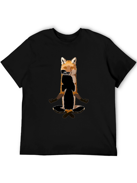 Zen Fox T-Shirt - Meditating Animal Graphic Tee