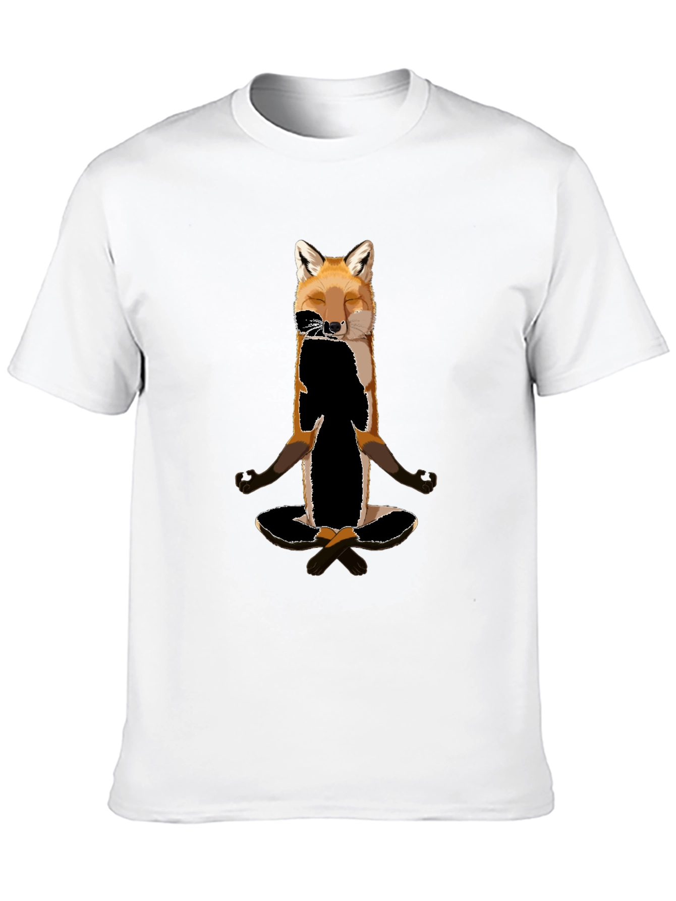 Zen Fox T-Shirt - Meditating Animal Graphic Tee