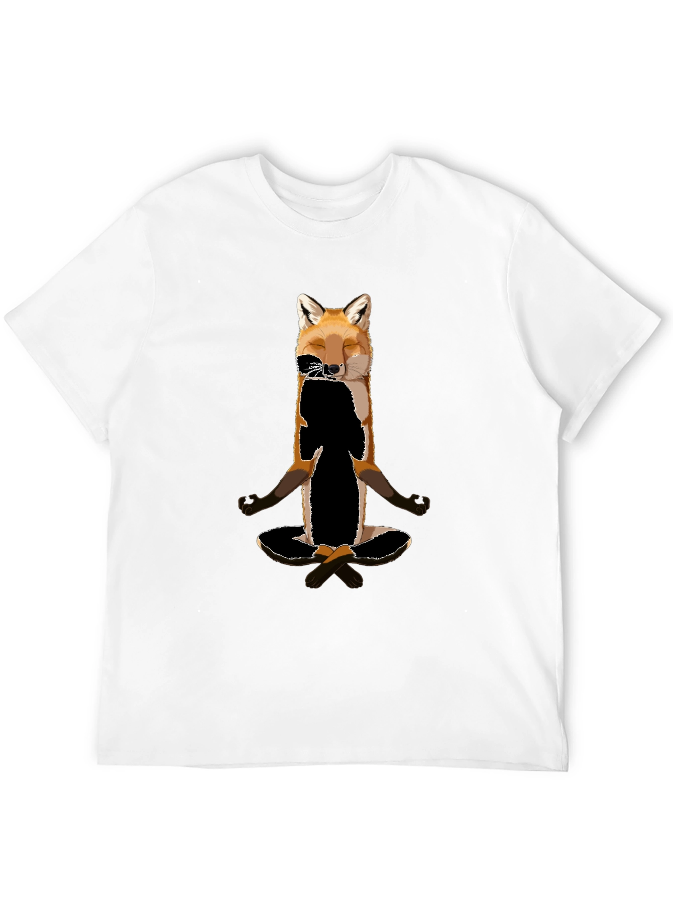 Zen Fox T-Shirt - Meditating Animal Graphic Tee