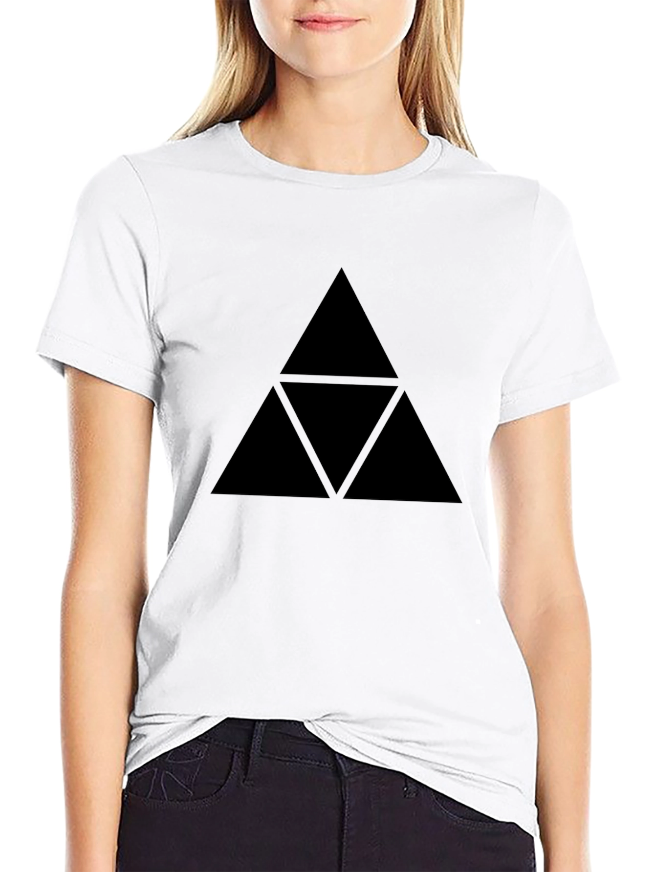 Black Triforce Graphic Tee - Zelda Inspired Design
