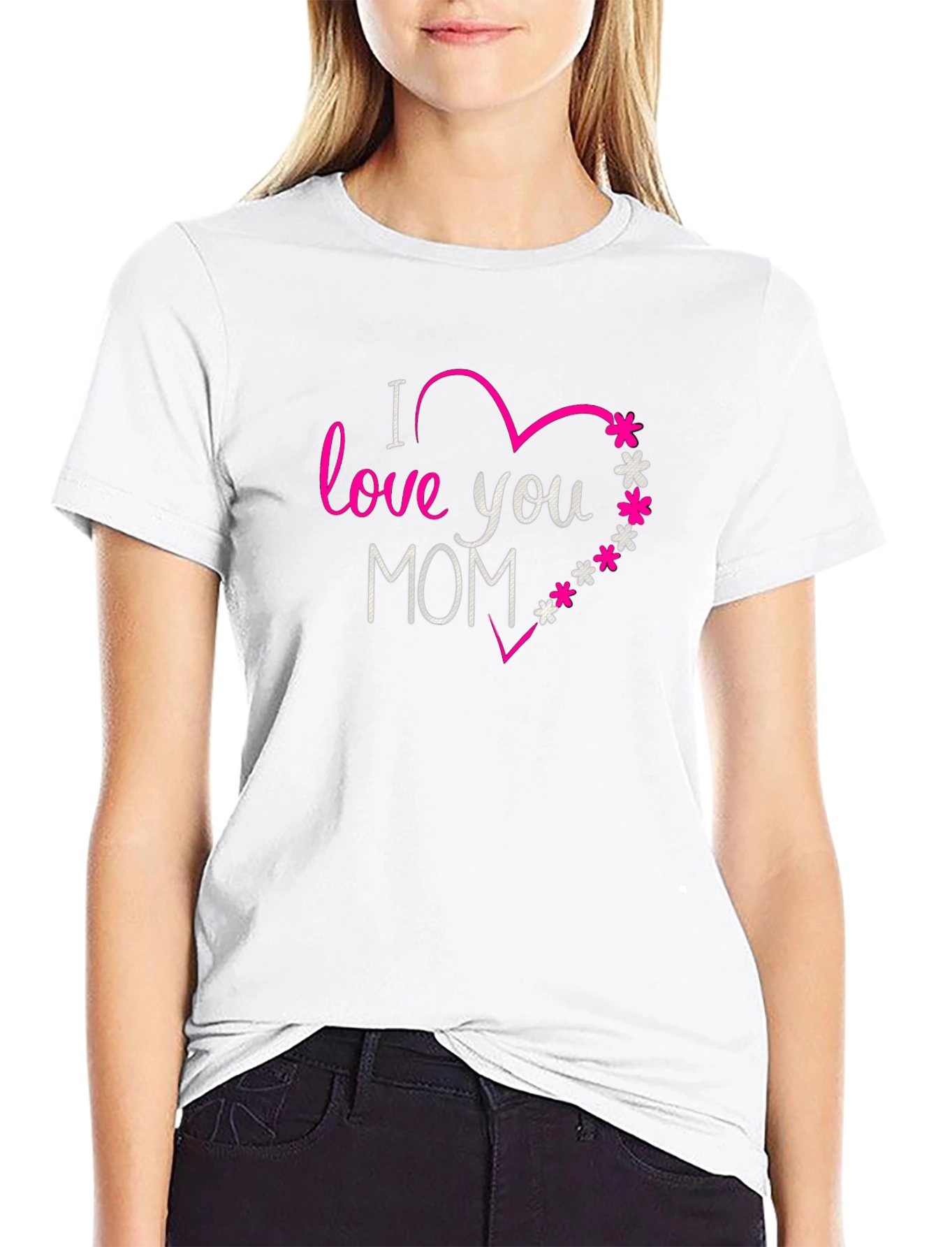 I Love You Mom Graphic T-Shirt