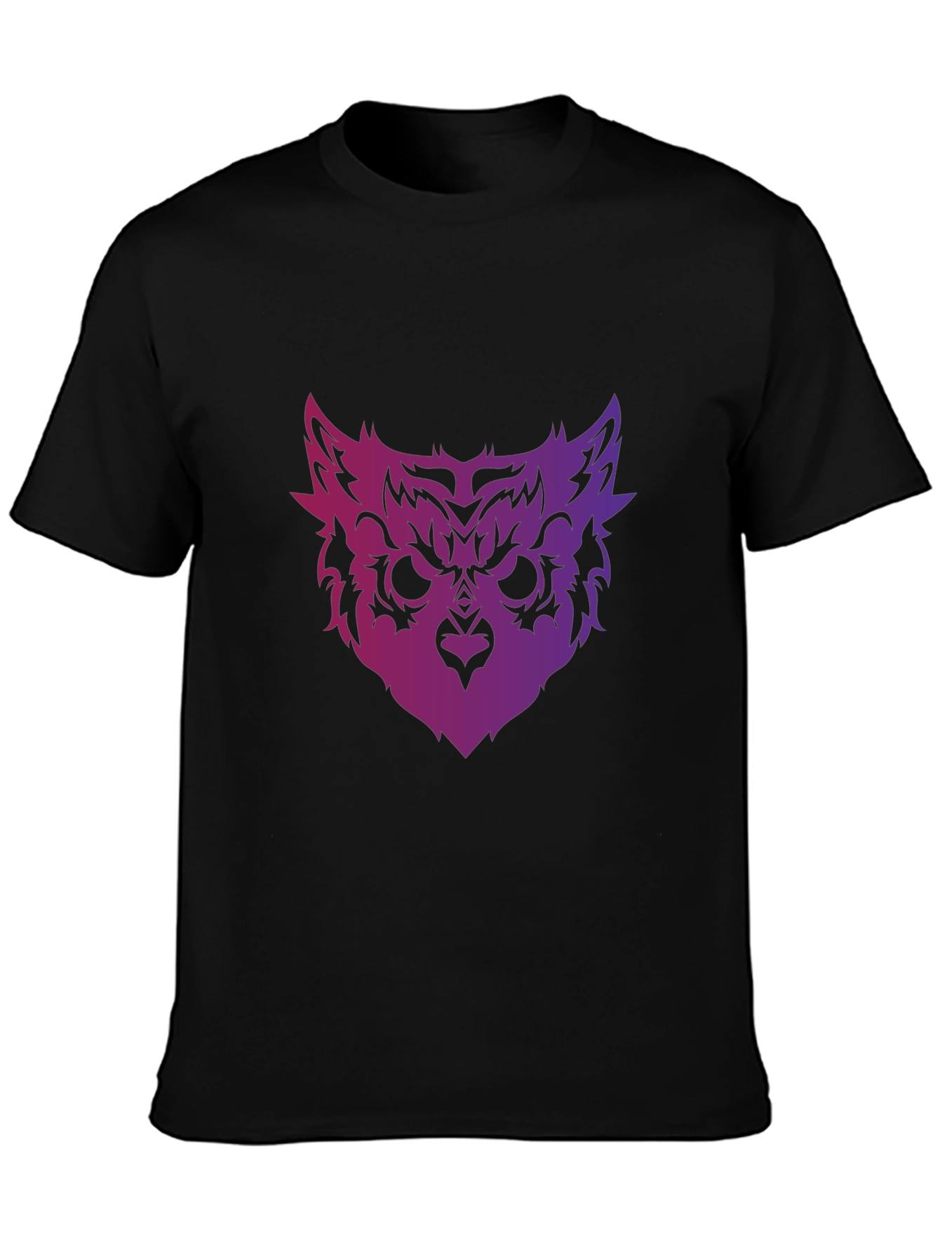 Owl Face Graphic Tee - Mens Black T-Shirt