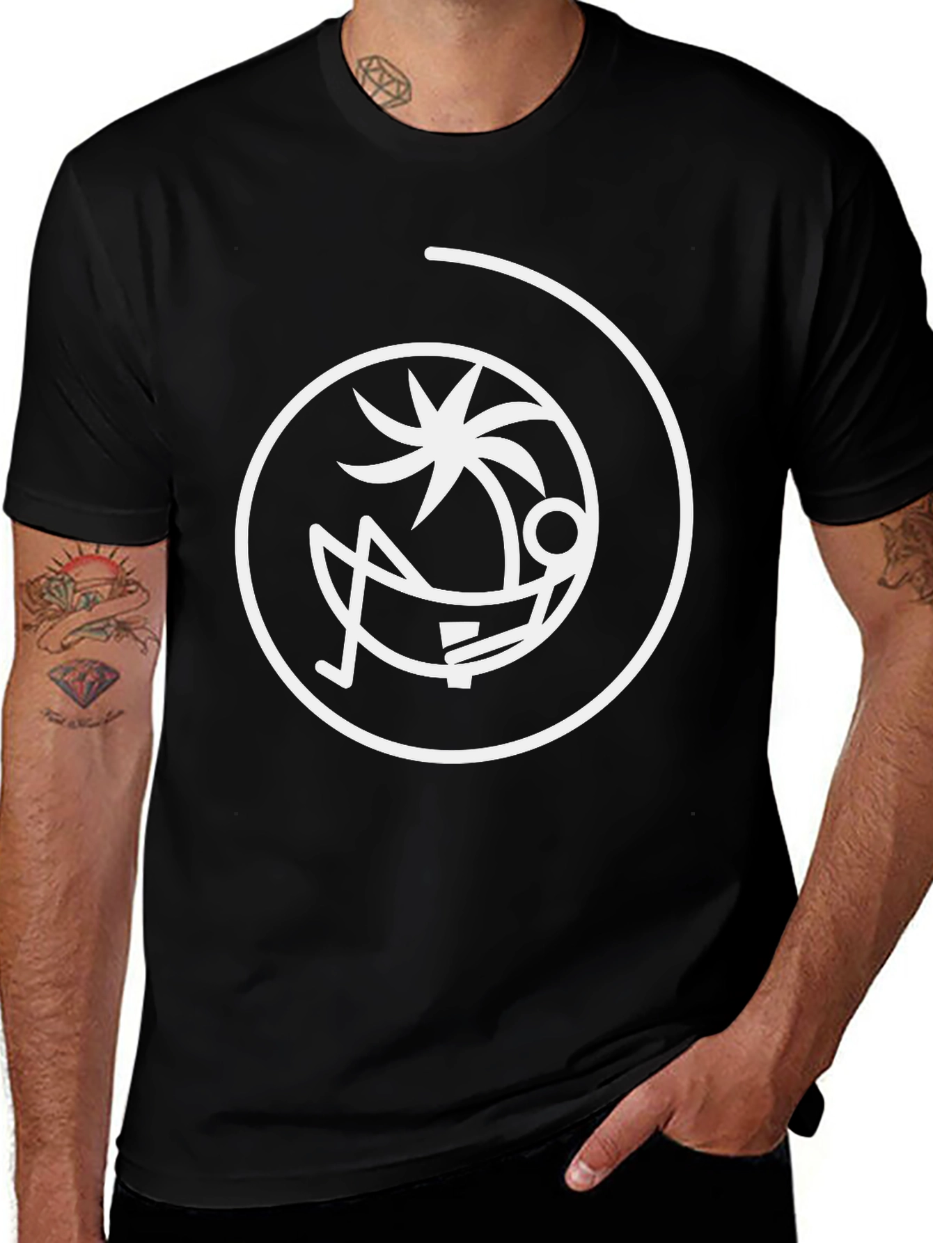 Chill Day T-Shirt: Palm Tree Lounger Design