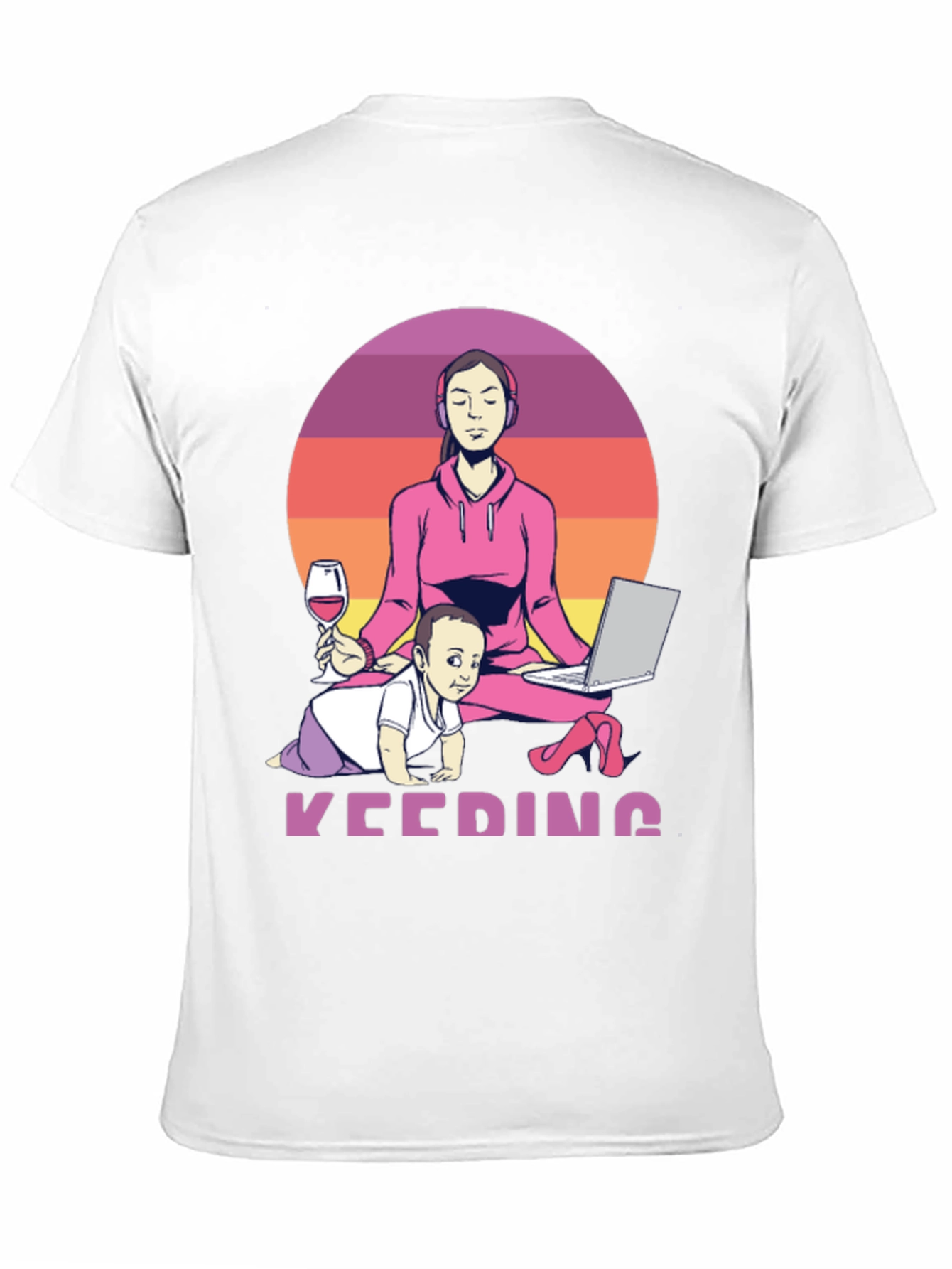 Multitasking Mom T-Shirt - Work From Home Life