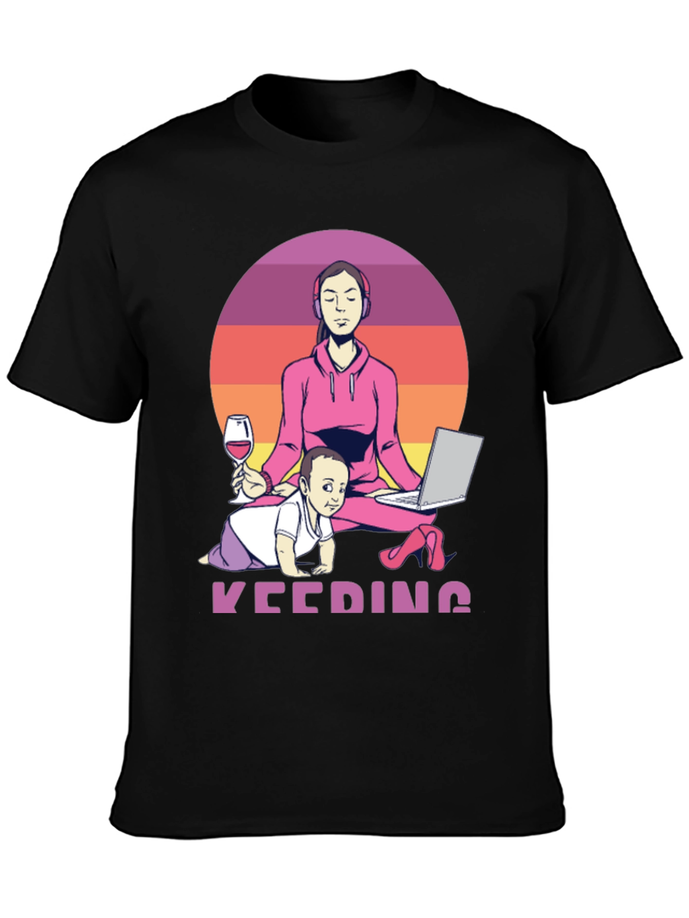 Multitasking Mom T-Shirt - Work From Home Life