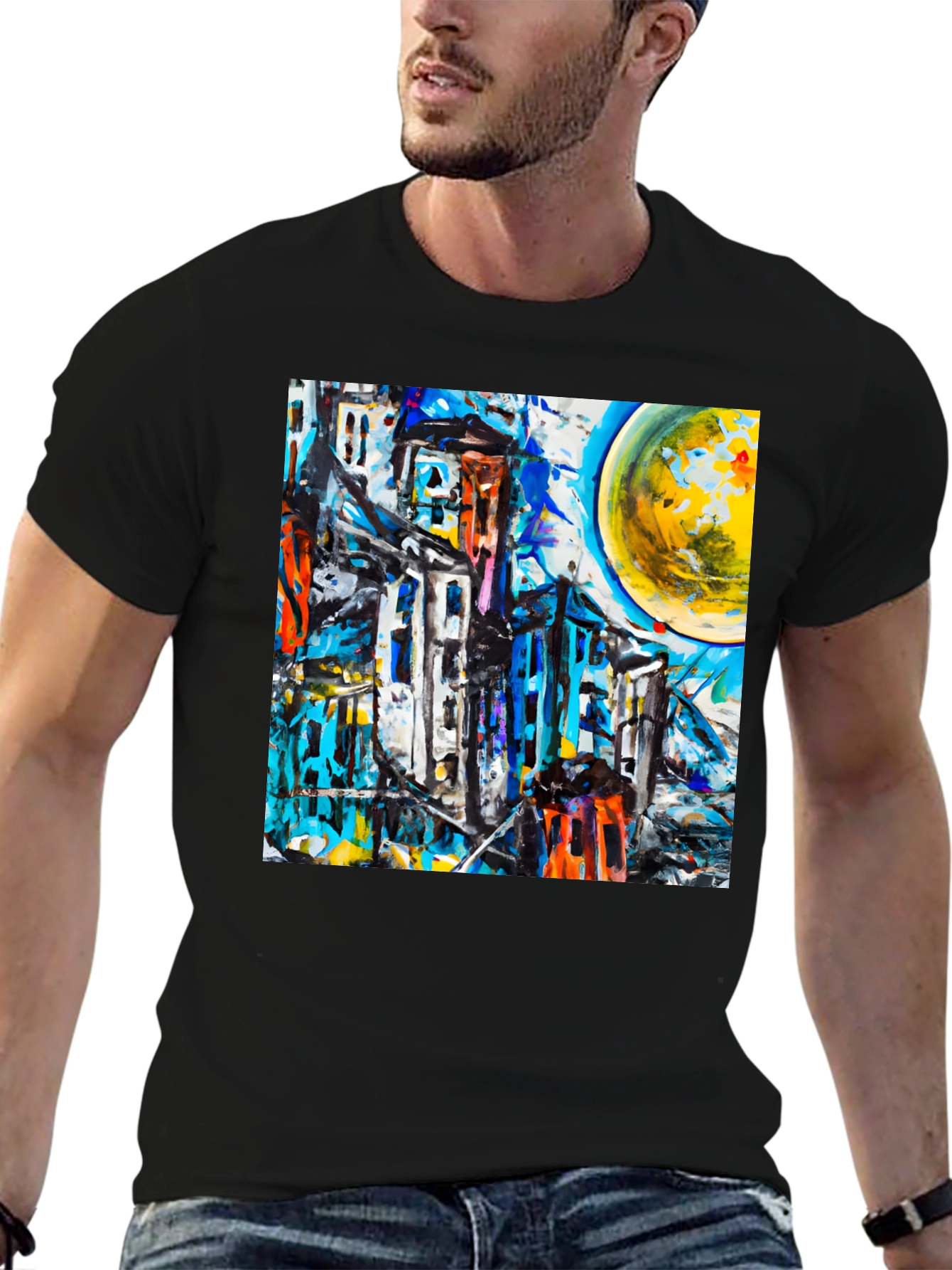 Abstract Cityscape Graphic Tee