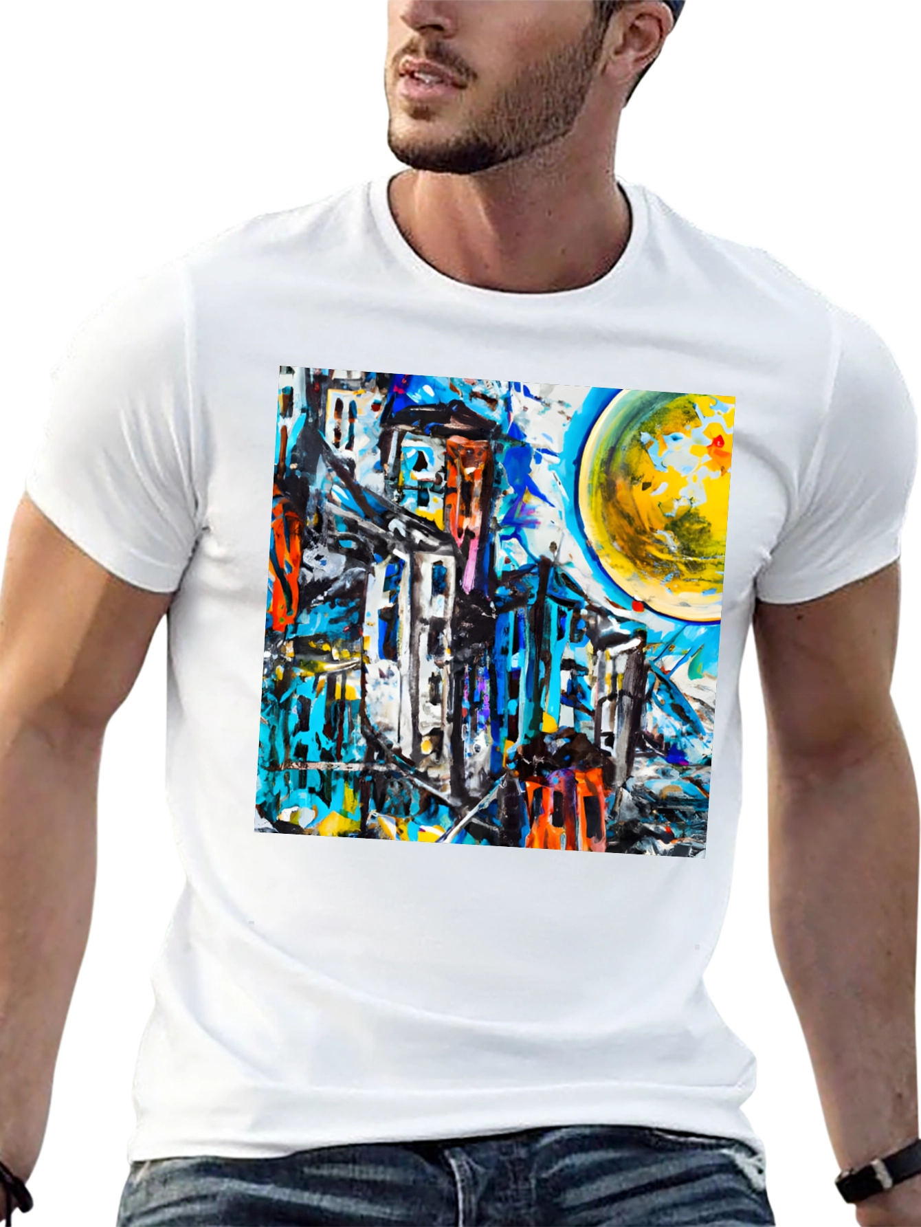Abstract Cityscape Graphic Tee