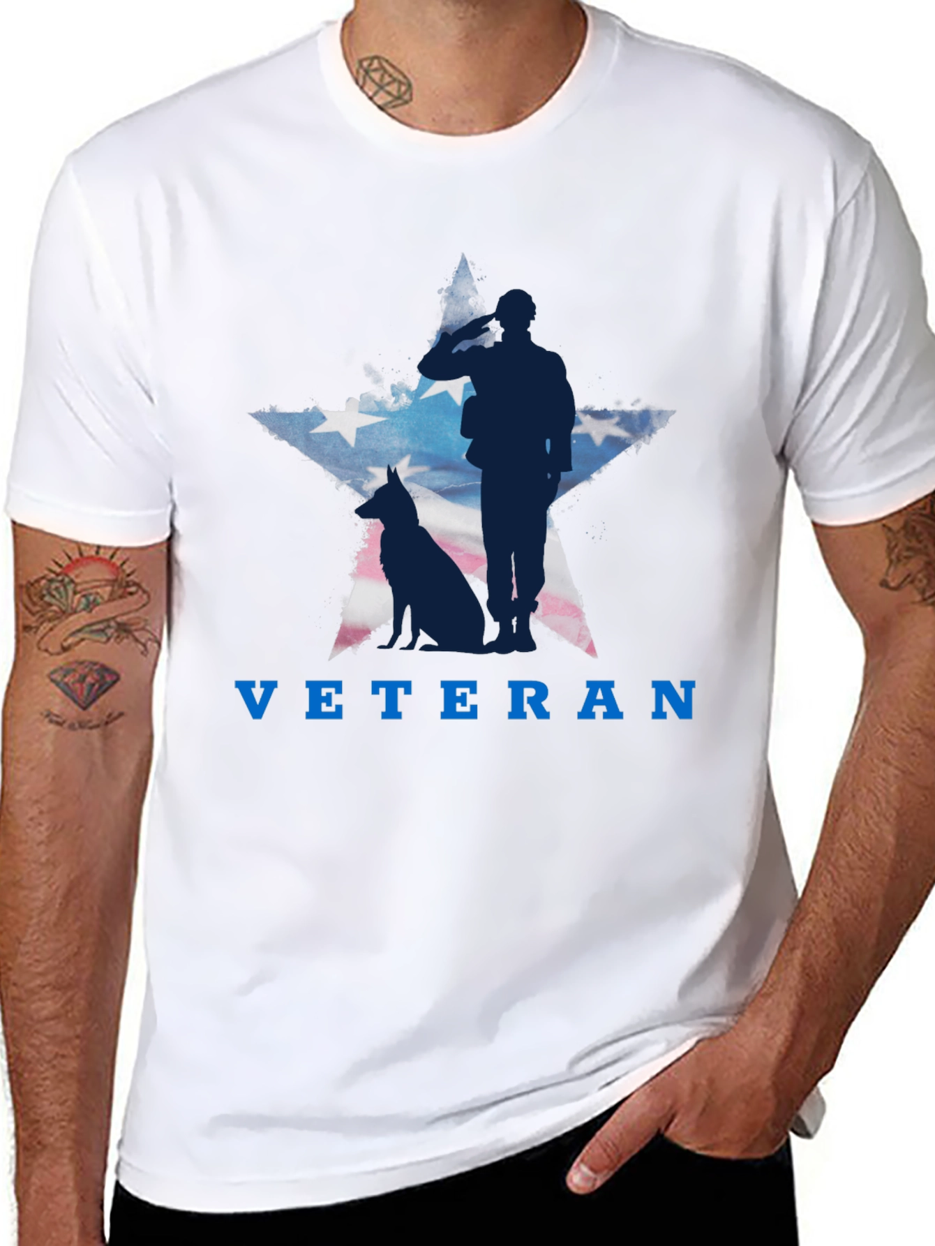 Veteran Tribute T-Shirt - Patriotic Design