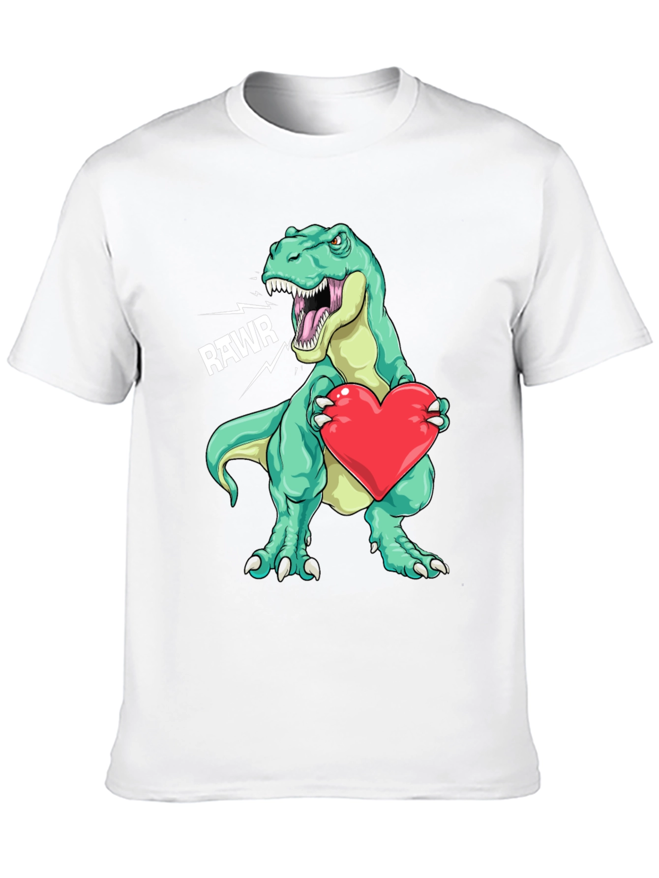 Dino-mite Love: T-Rex with Heart Graphic Tee