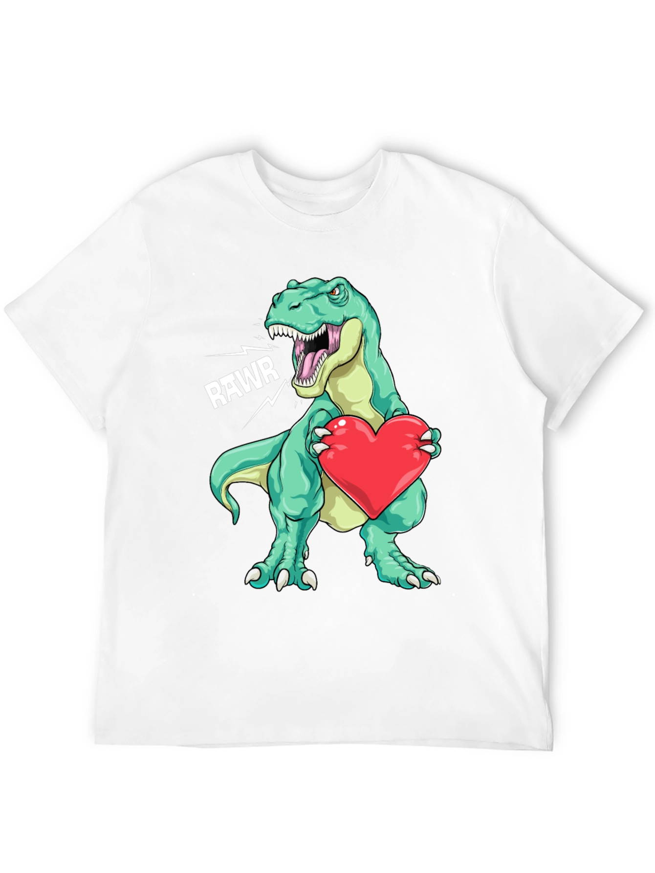Dino-mite Love: T-Rex with Heart Graphic Tee