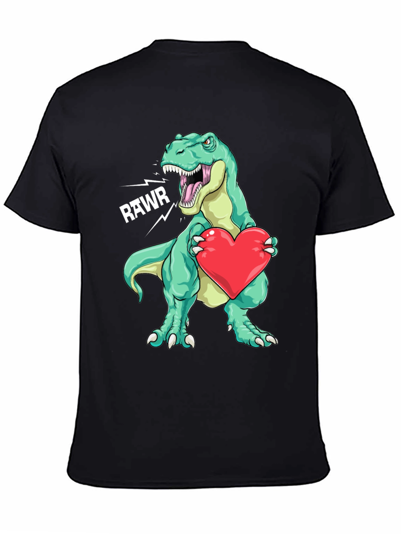 Dino-mite Love: T-Rex with Heart Graphic Tee