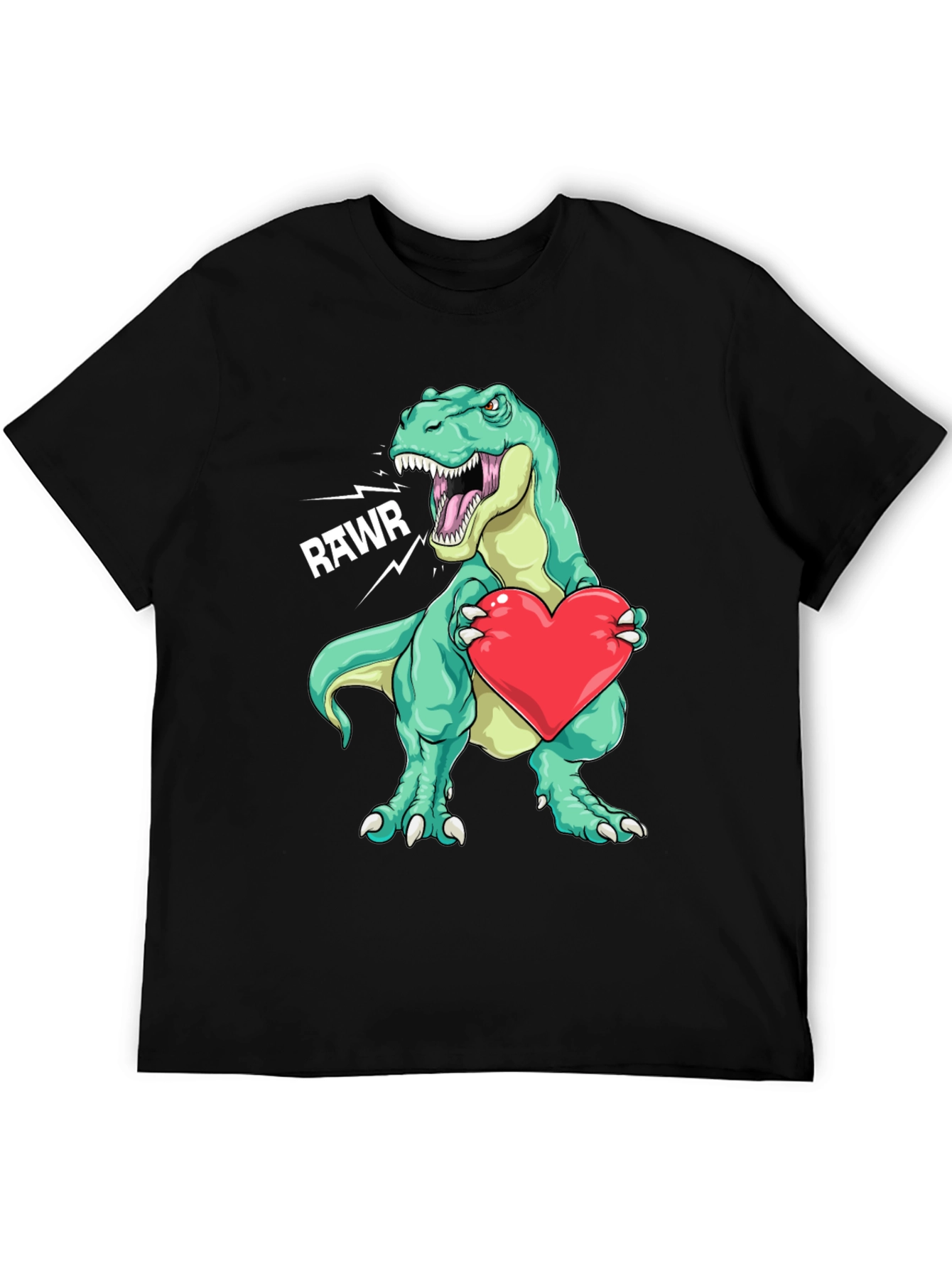 Dino-mite Love: T-Rex with Heart Graphic Tee