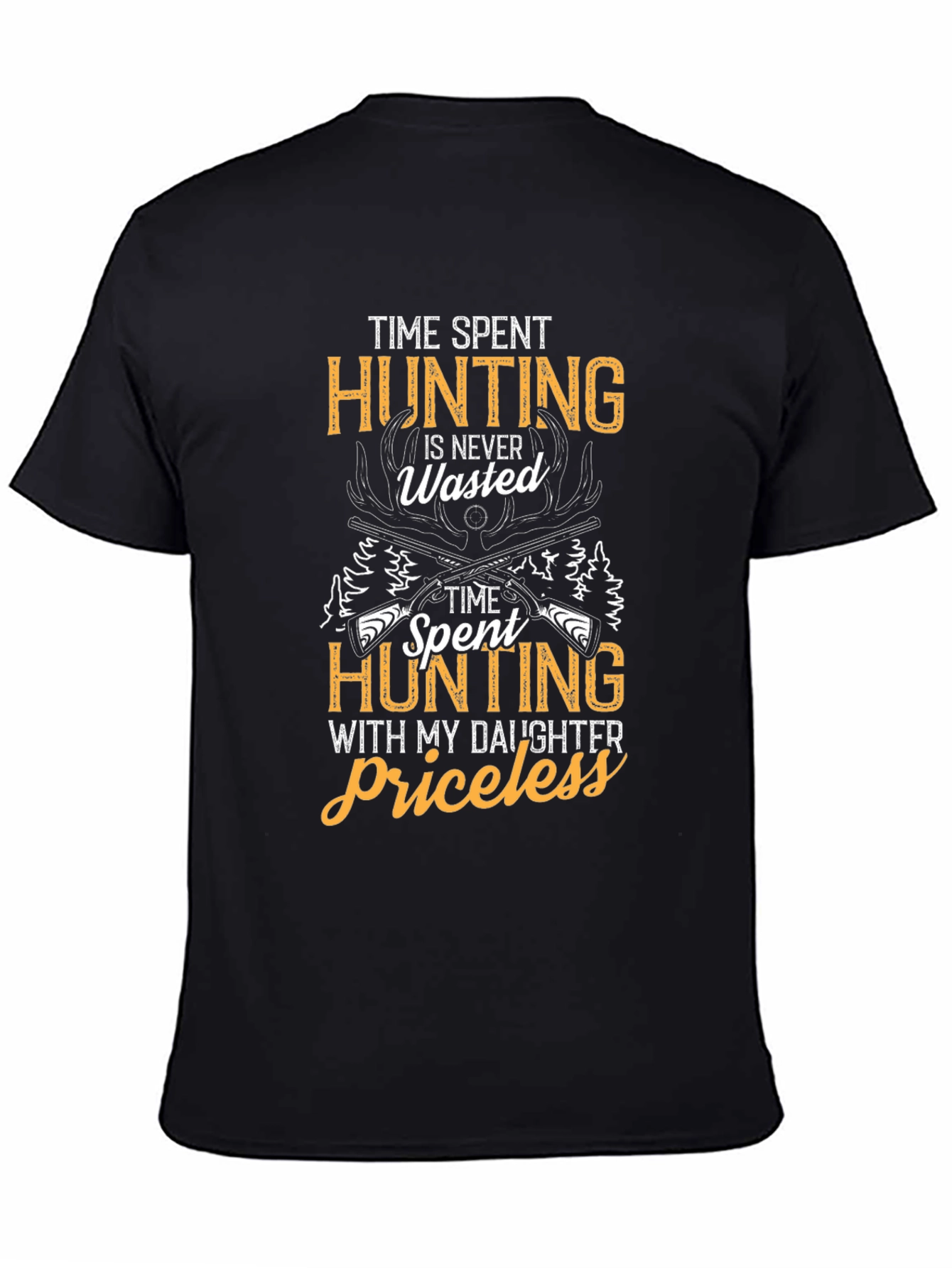Hunting with Daughter Graphic Tee - Black