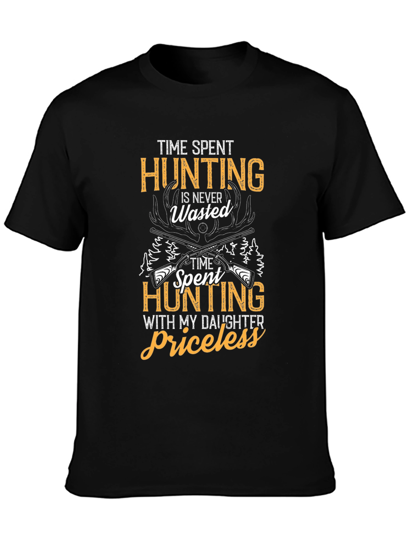 Hunting with Daughter Graphic Tee - Black