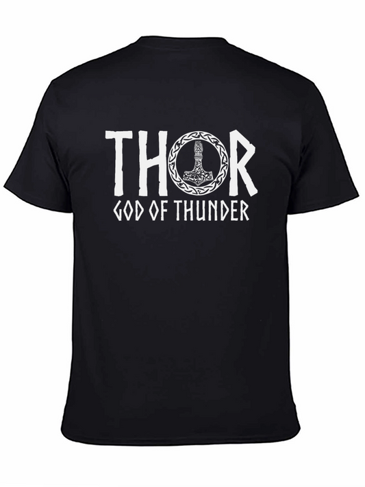 Thor God of Thunder Graphic Tee - Black