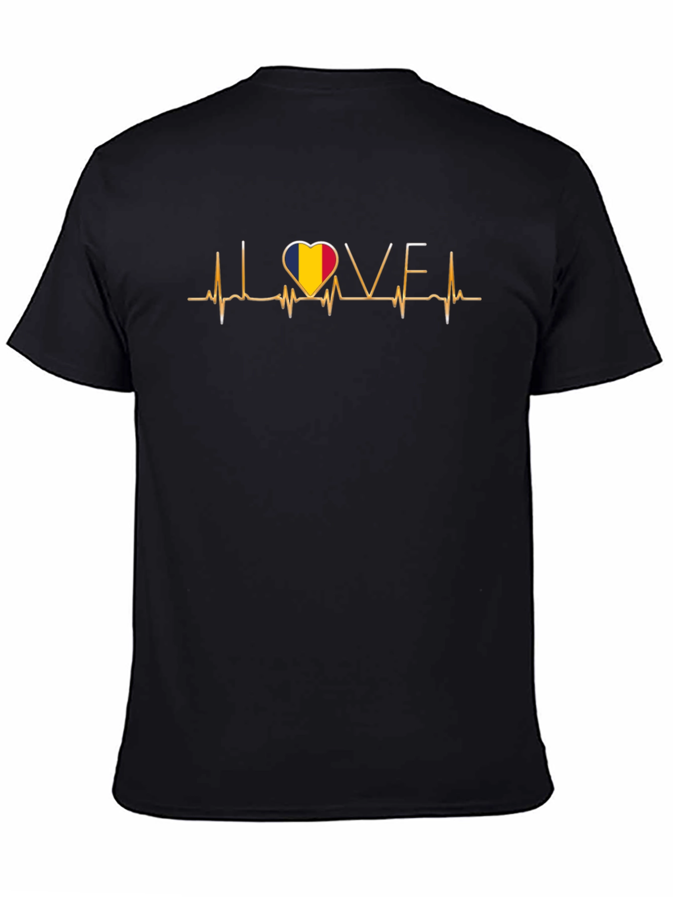 I Love Romania Heartbeat T-Shirt