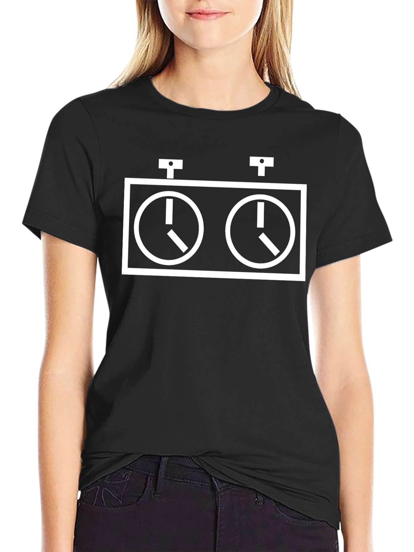 Chess Clock Graphic Tee - Black