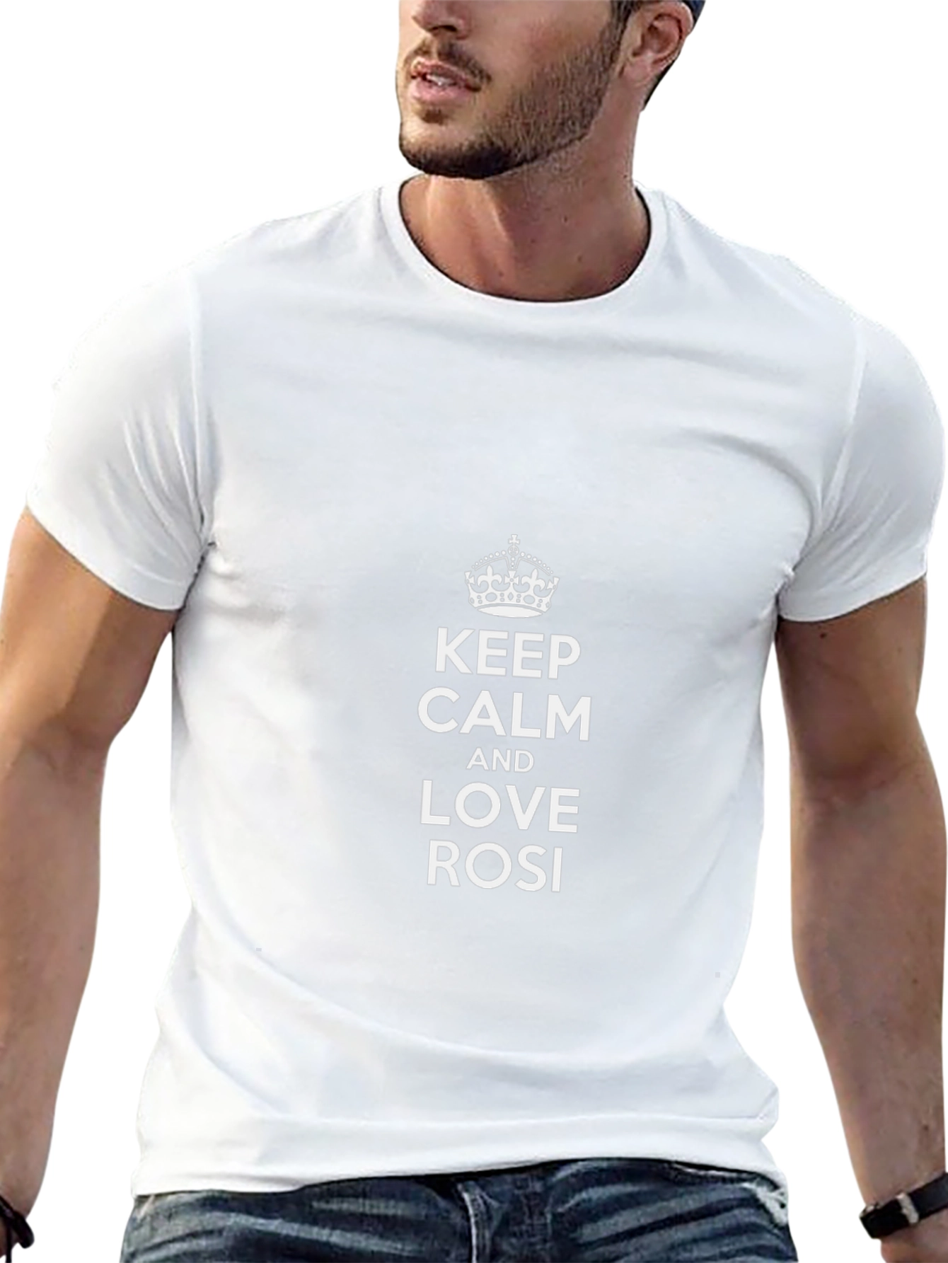 Keep Calm Love Rosi T-Shirt - Black Cotton Tee