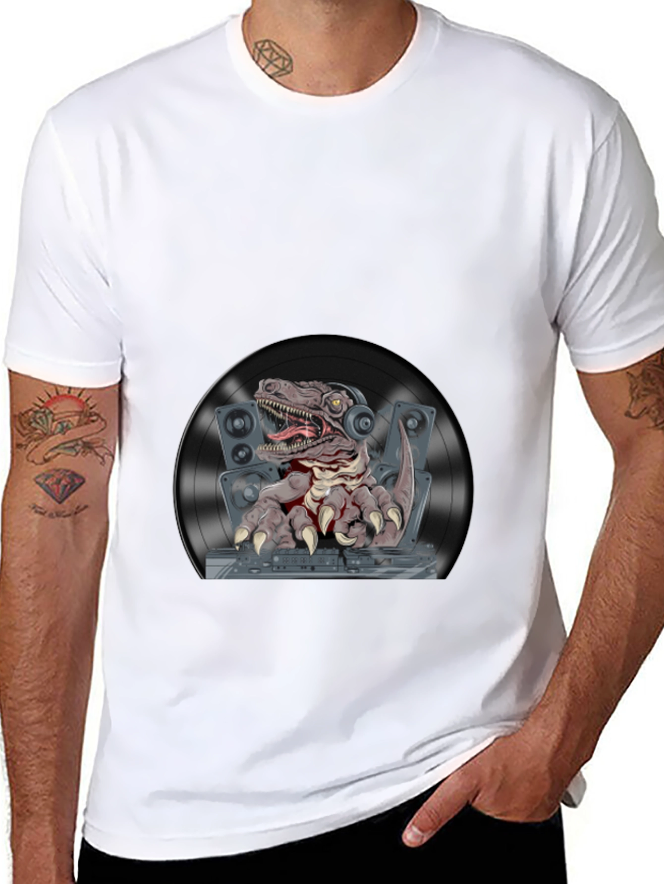 DJ Raptor Graphic T-Shirt - Black Cotton Tee