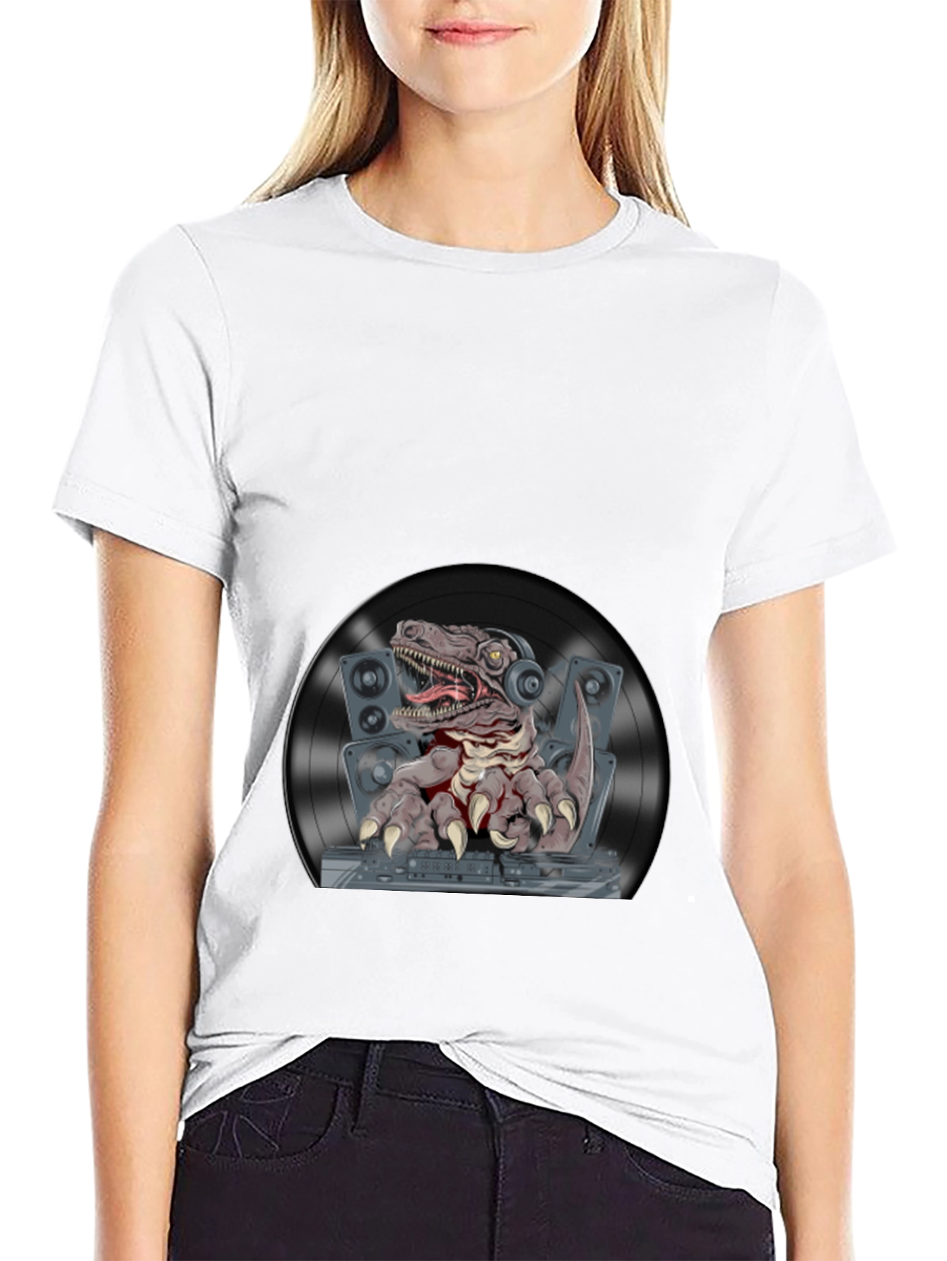 DJ Raptor Graphic T-Shirt - Black Cotton Tee