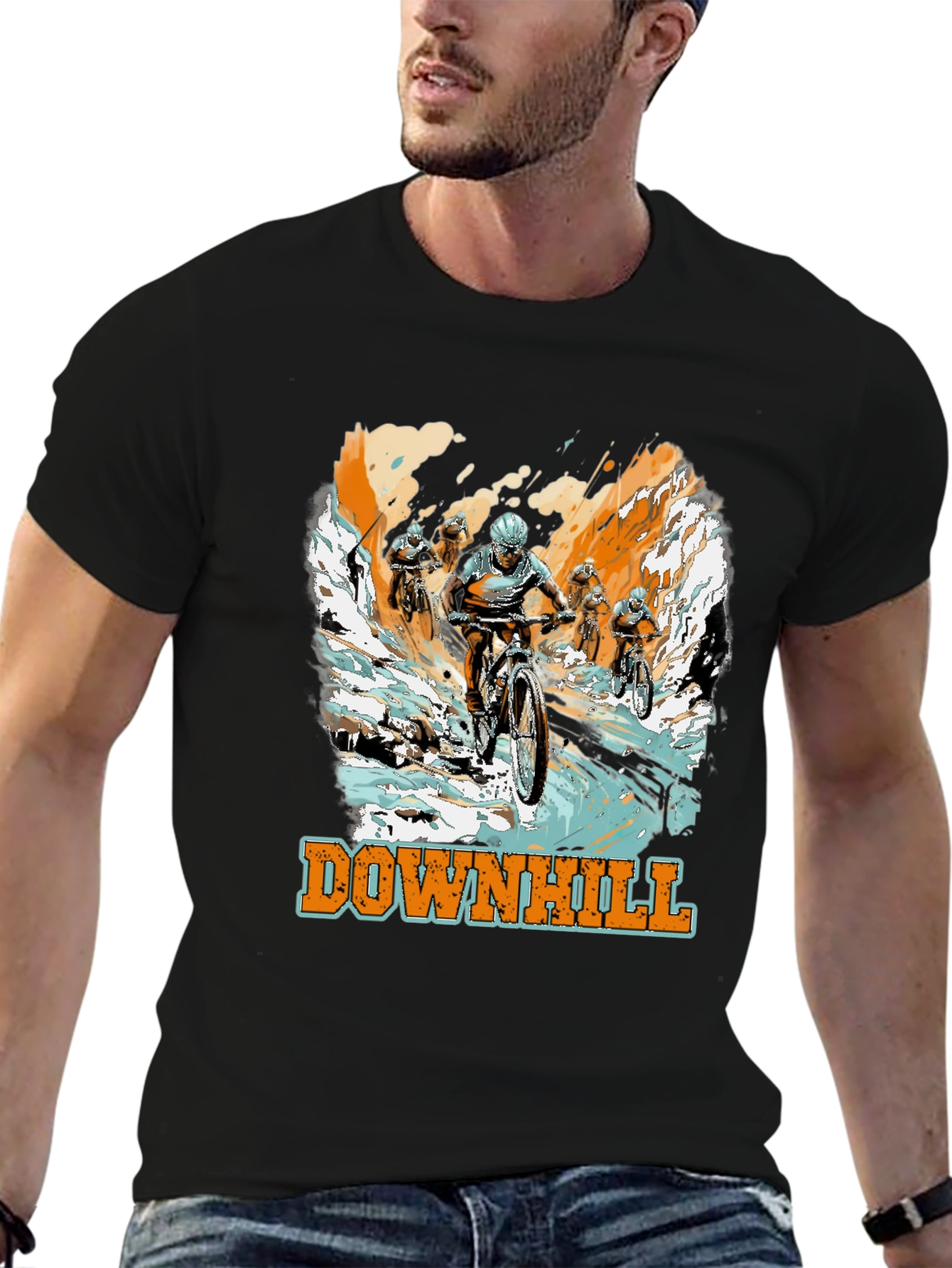 Downhill Mountain Biking Graphic Tee