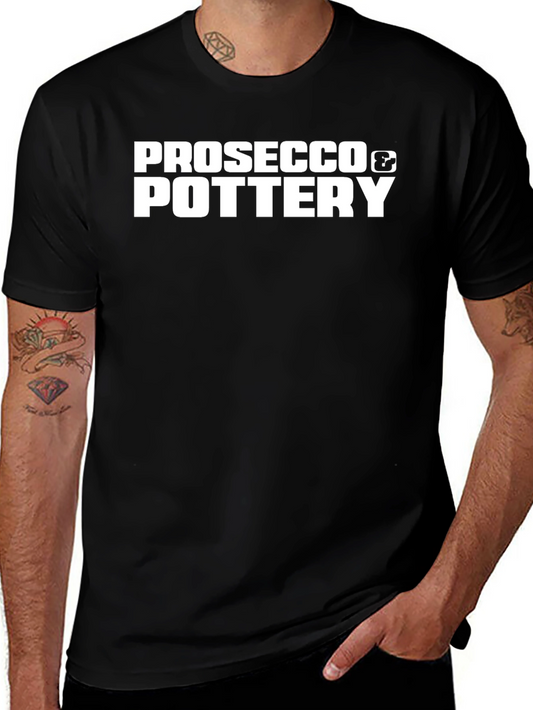 Prosecco & Pottery Black T-Shirt