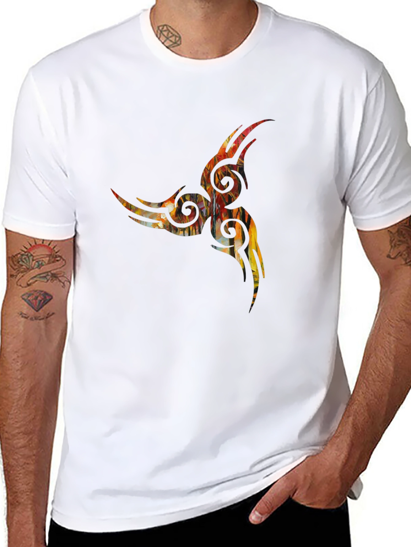 Tribal Art Black T-Shirt