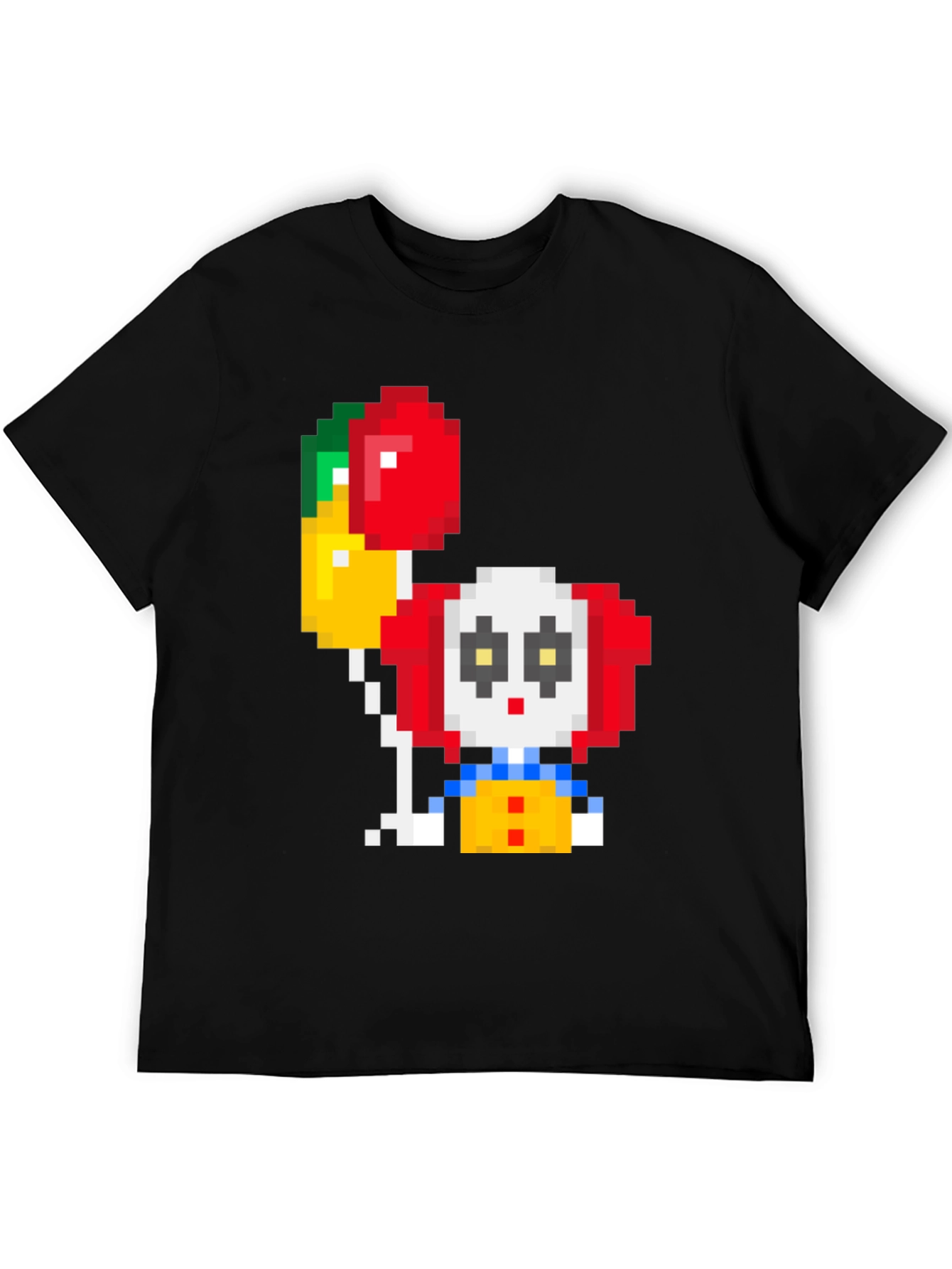 Pixel Clown T-Shirt with Balloons