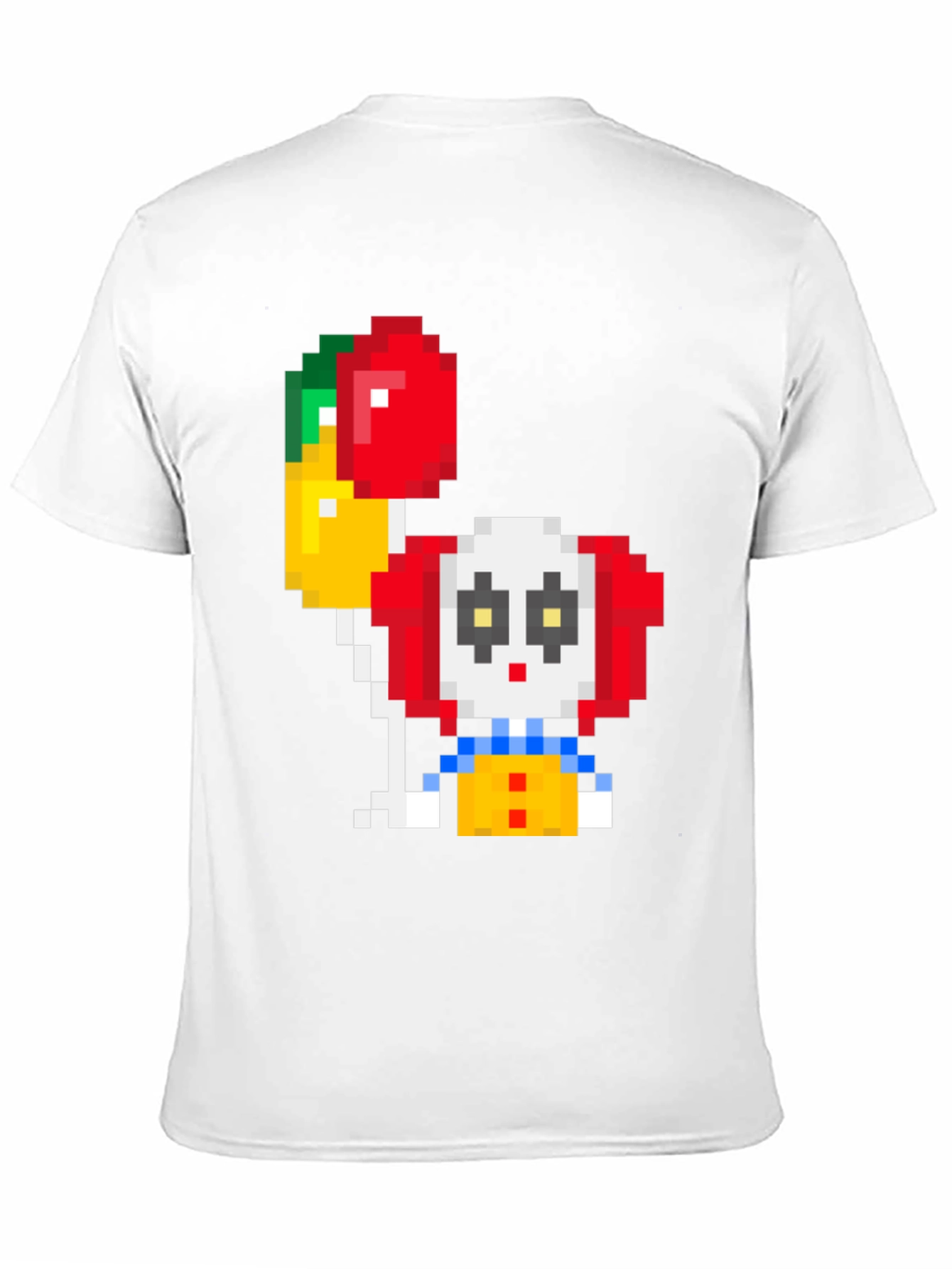 Pixel Clown T-Shirt with Balloons