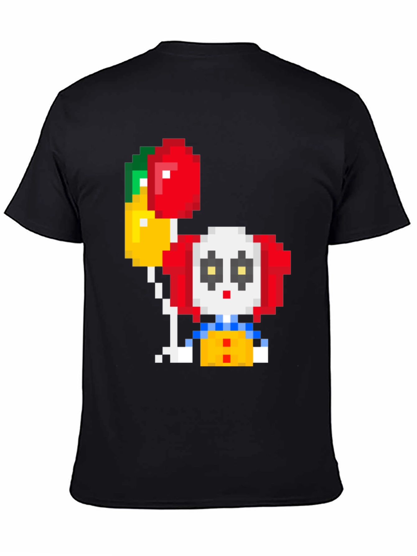 Pixel Clown T-Shirt with Balloons