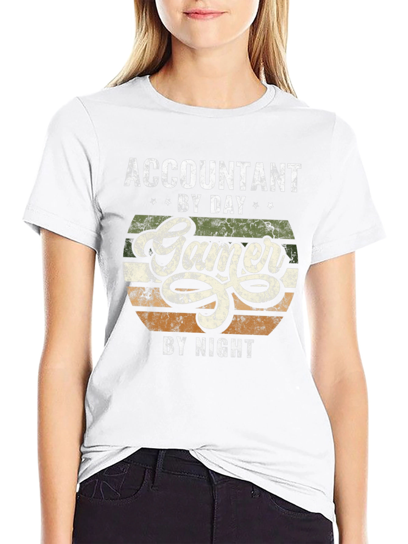 Accountant by Day Gamer by Night Graphic T-Shirt
