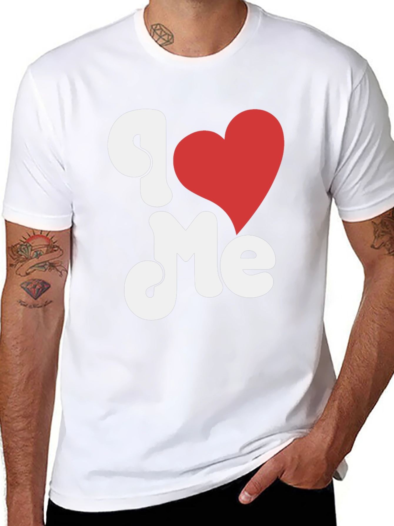 I Heart Me Black Graphic Tee