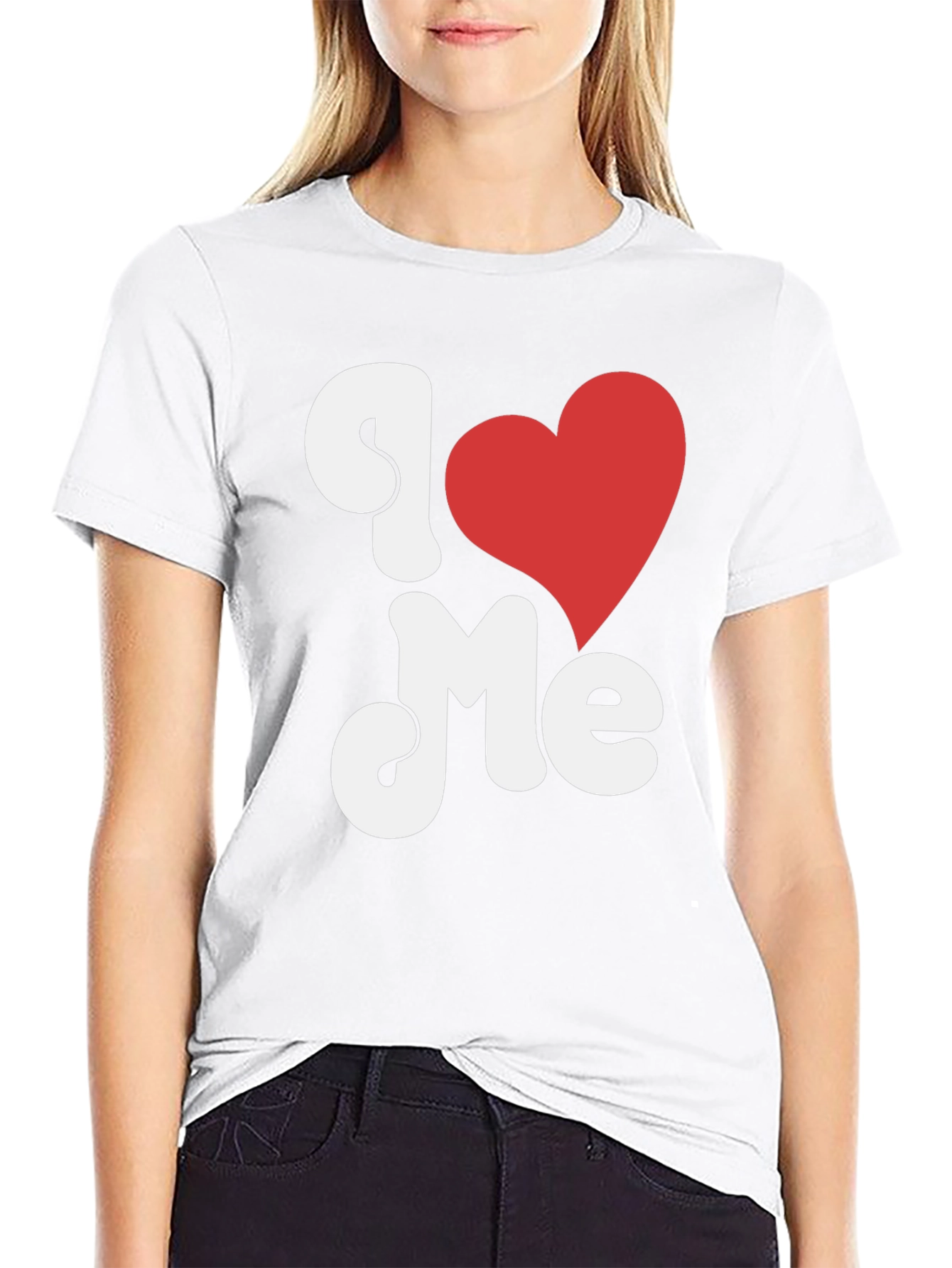 I Heart Me Black Graphic Tee