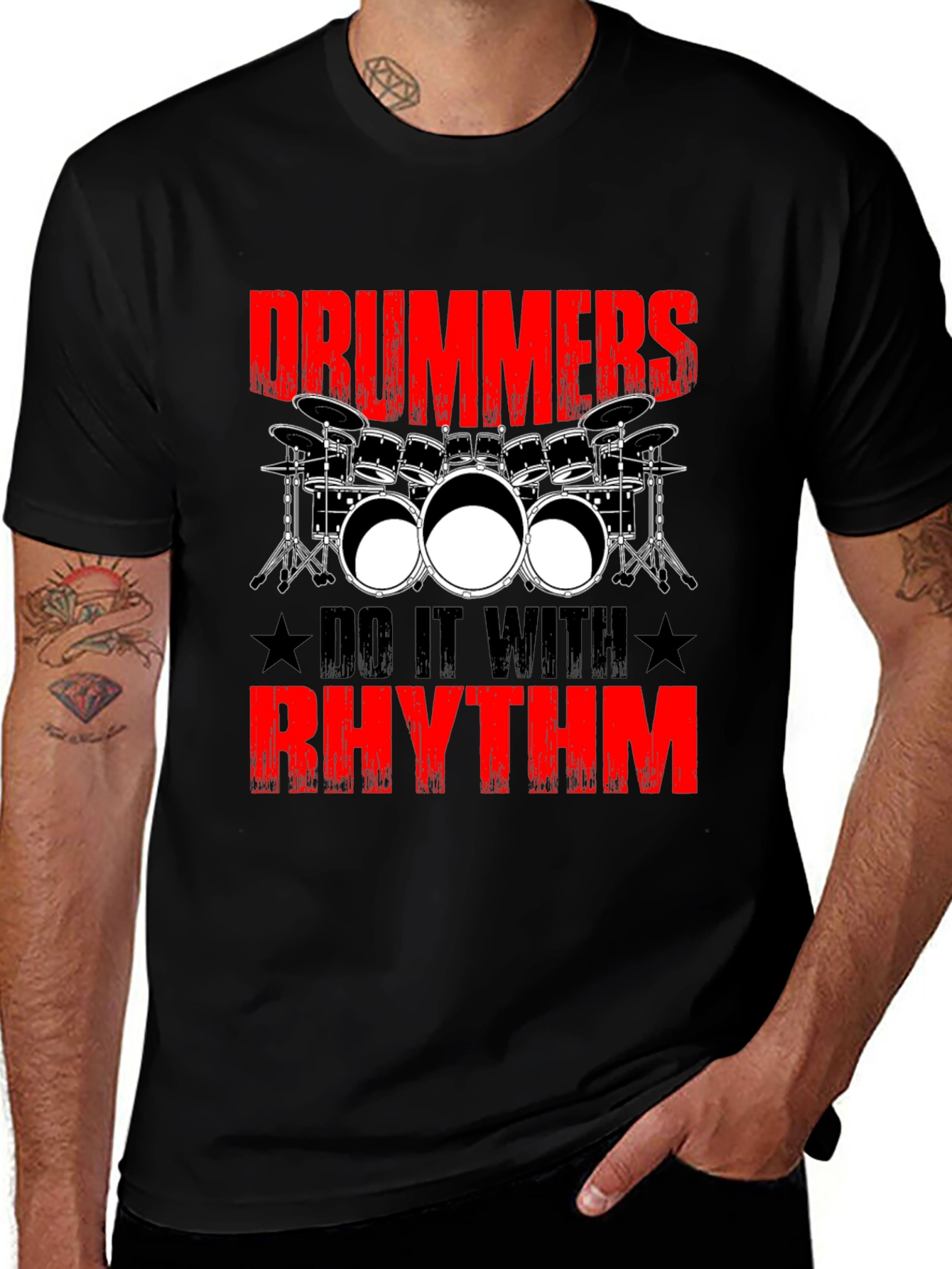 Drummers Do It With Rhythm Graphic T-Shirt